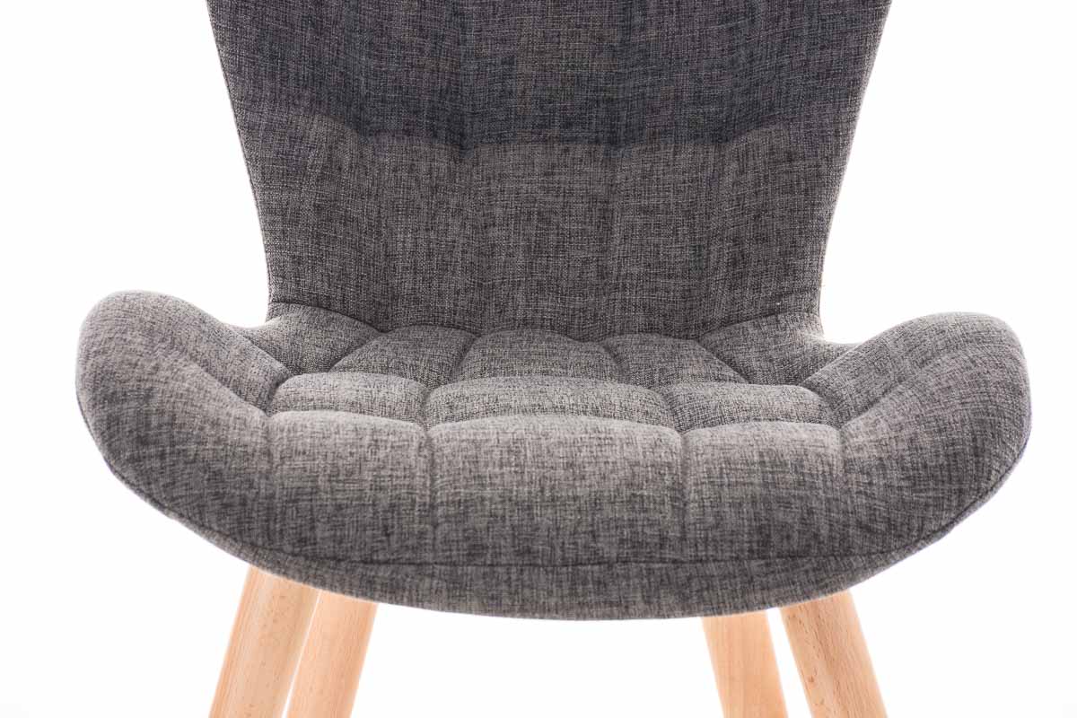 Chaise de salle à manger Elda en tissu rembourré