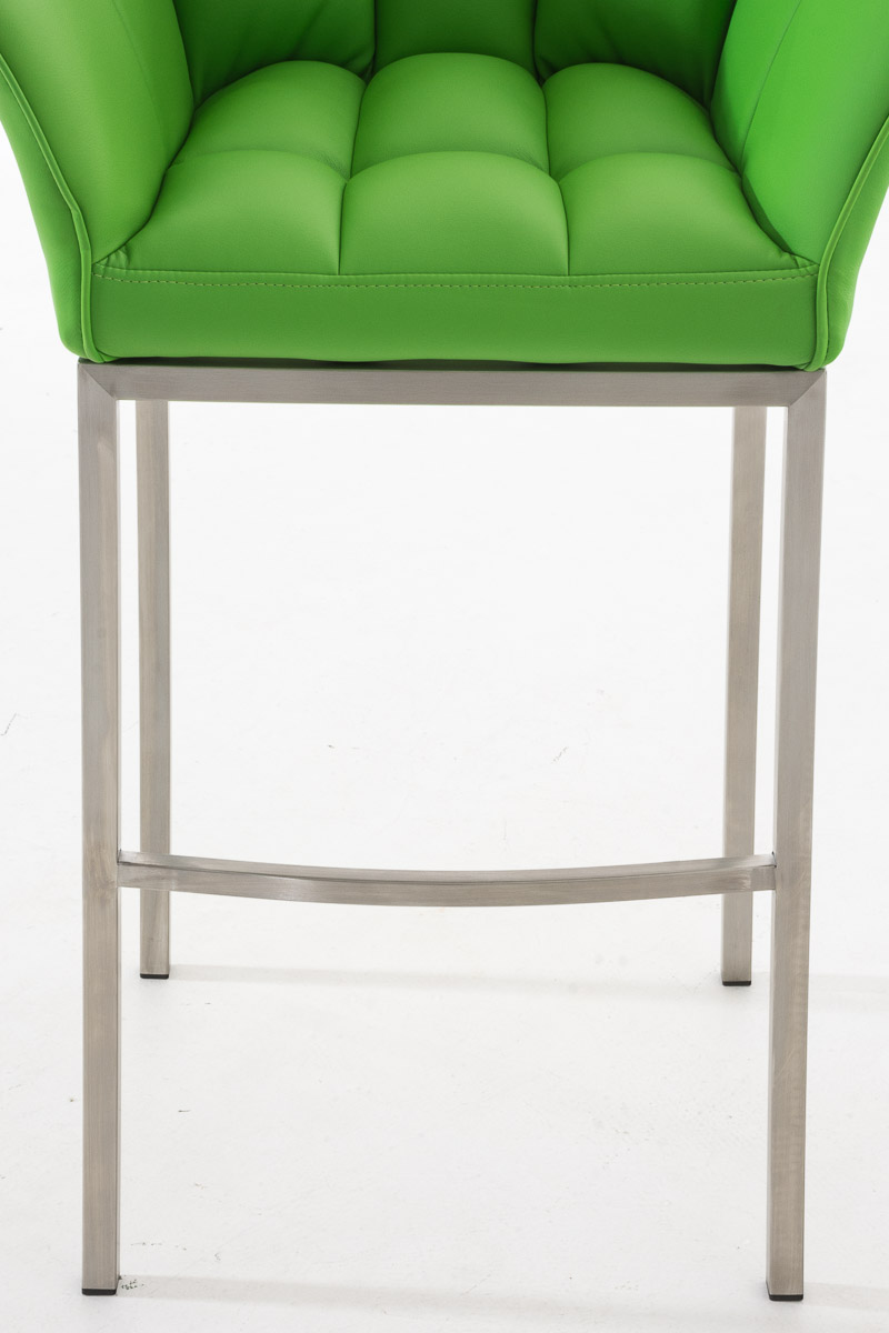 Tabouret de bar Damaso en similicuir avec piétement quatre pieds