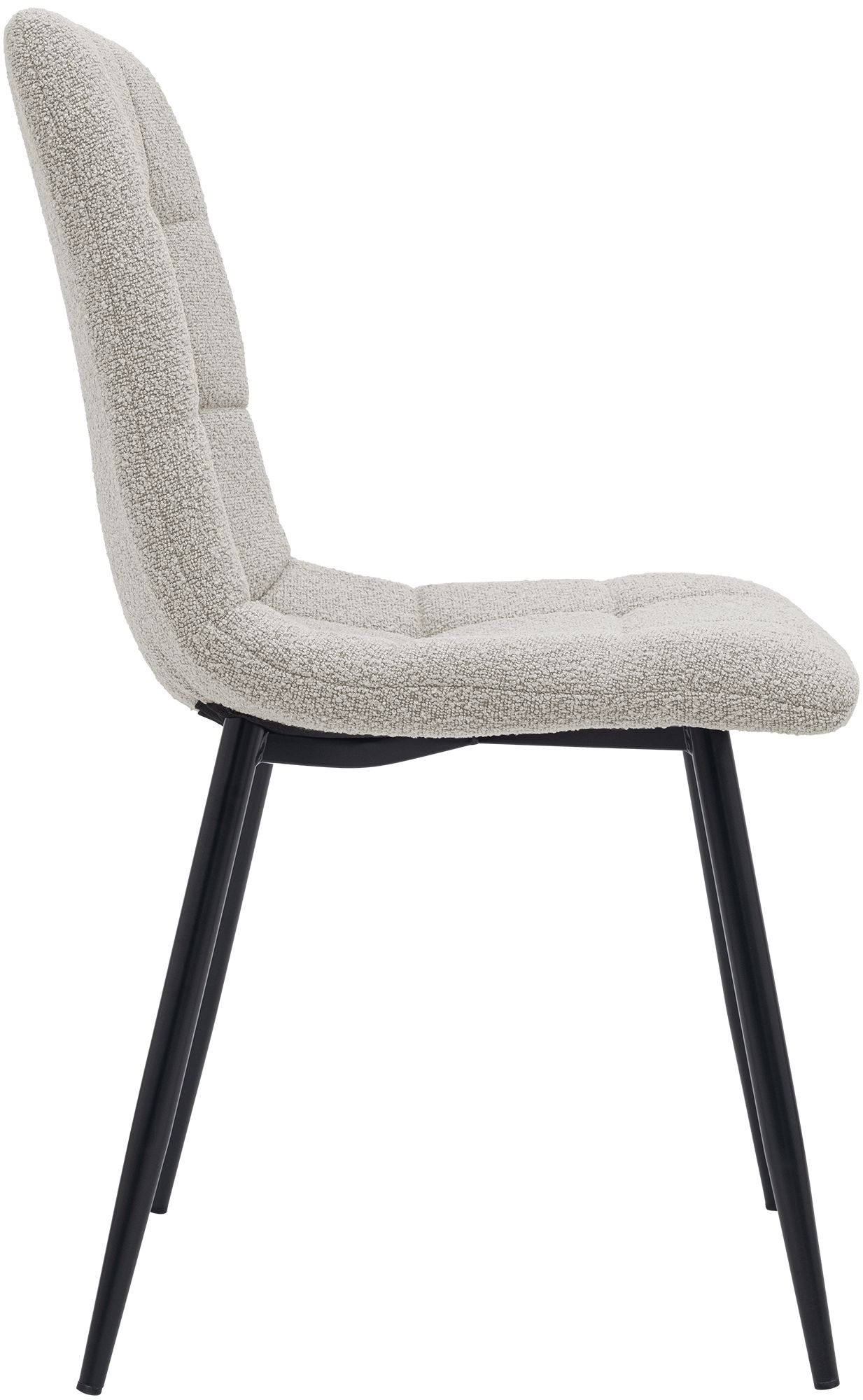 Chaise de salle a manger Antibes en tissu teddy