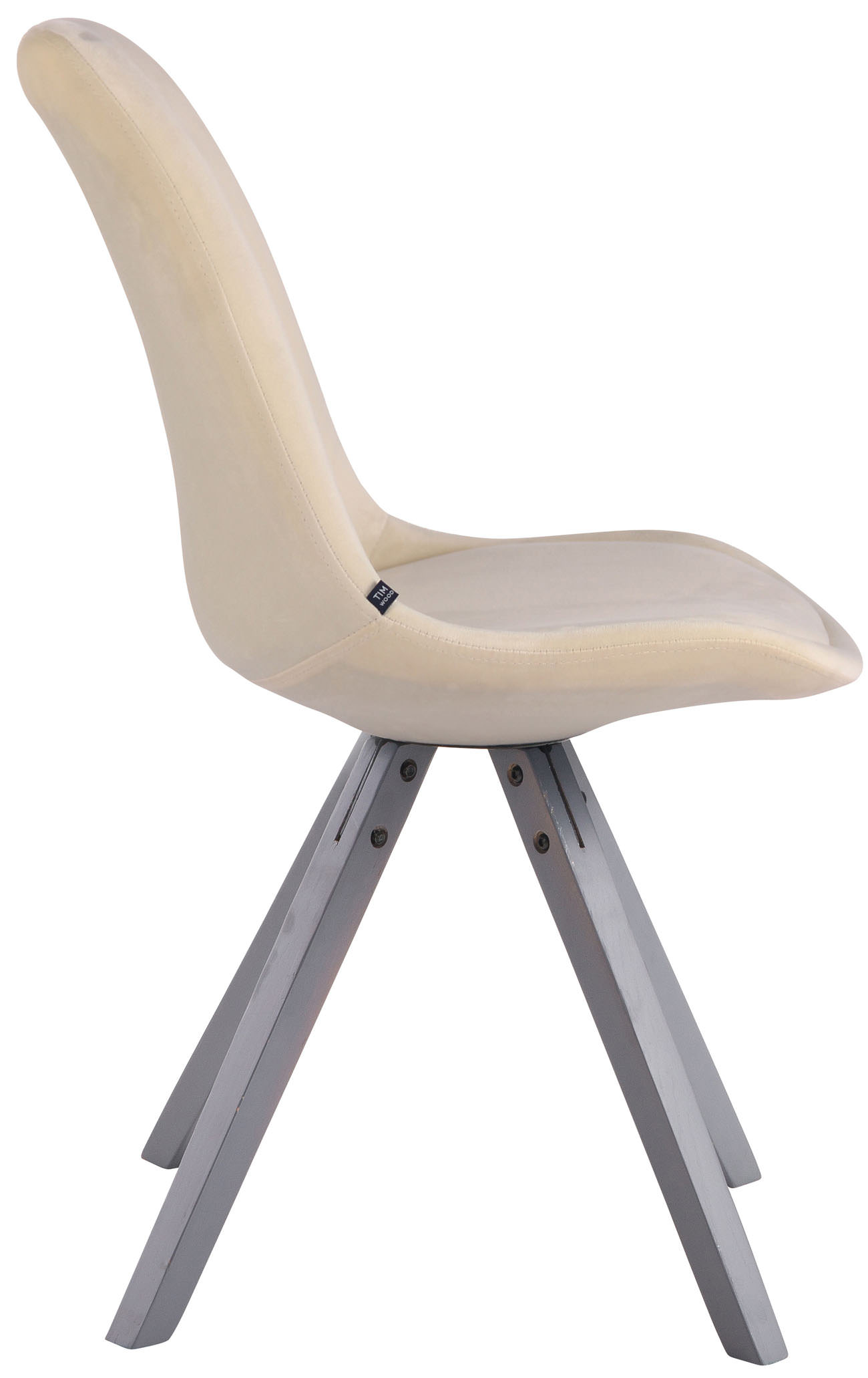 Chaise de salle à manger Toulouse en velours Pieds carrés