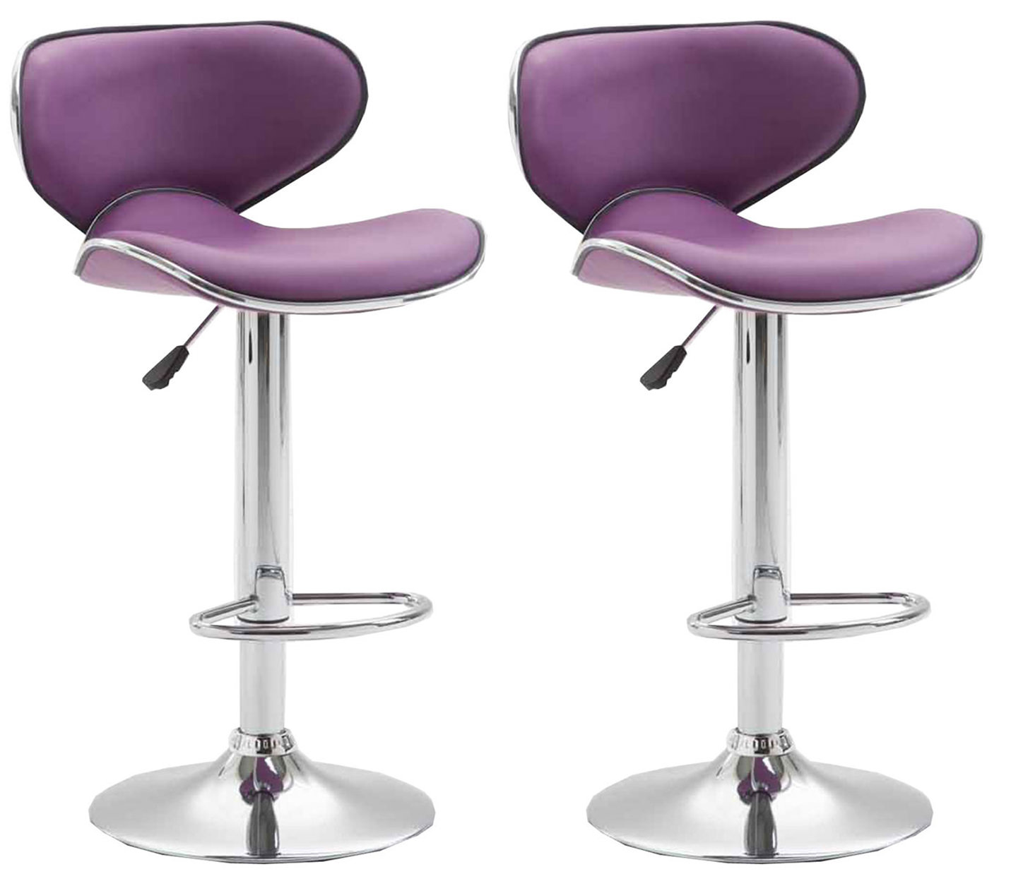 Lot de 2 tabourets de bar Las Vegas V2 similicuir
