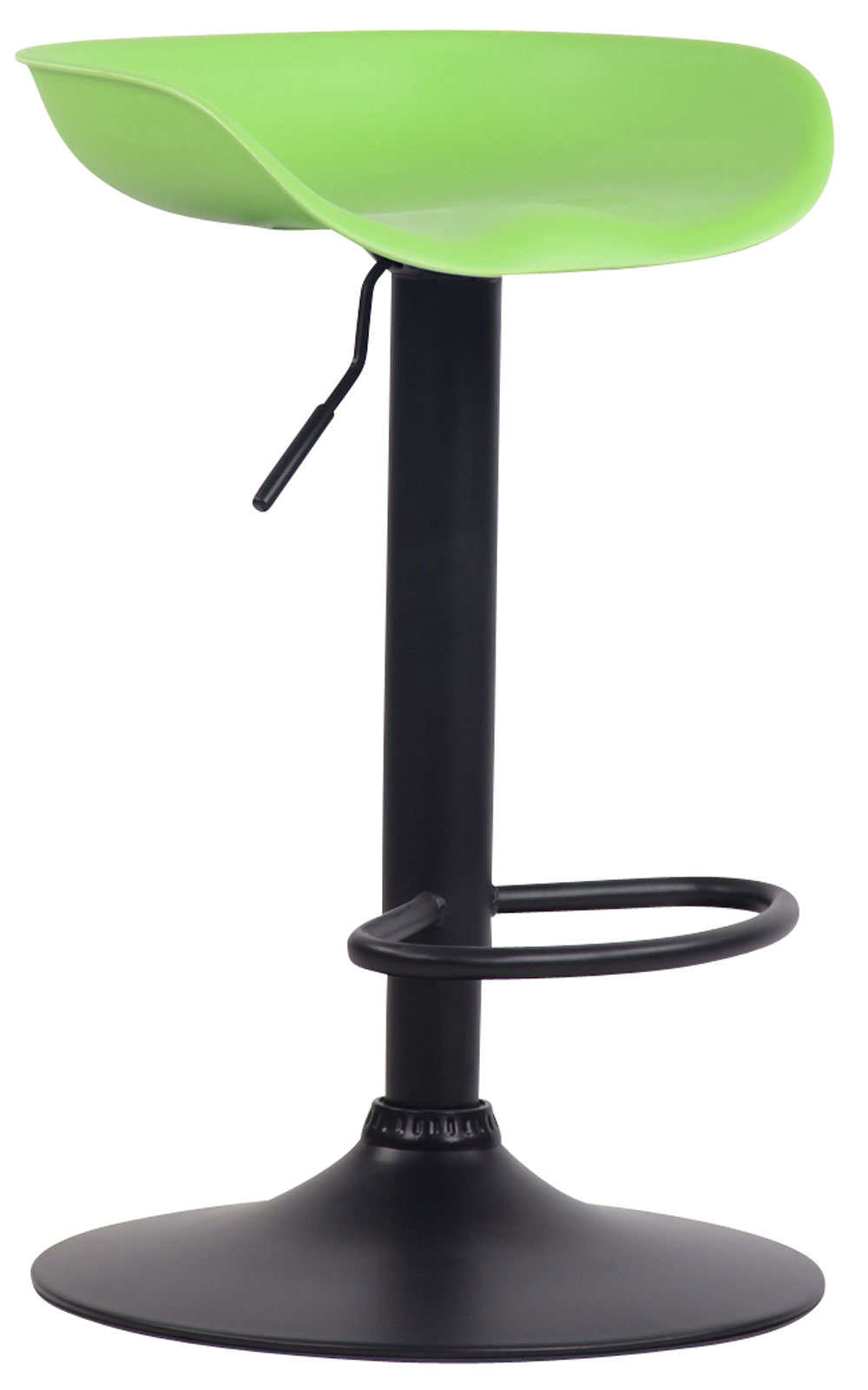 Lot de 4 Tabourets de bar Anaheim assise en plastique et Pied trompette en métal