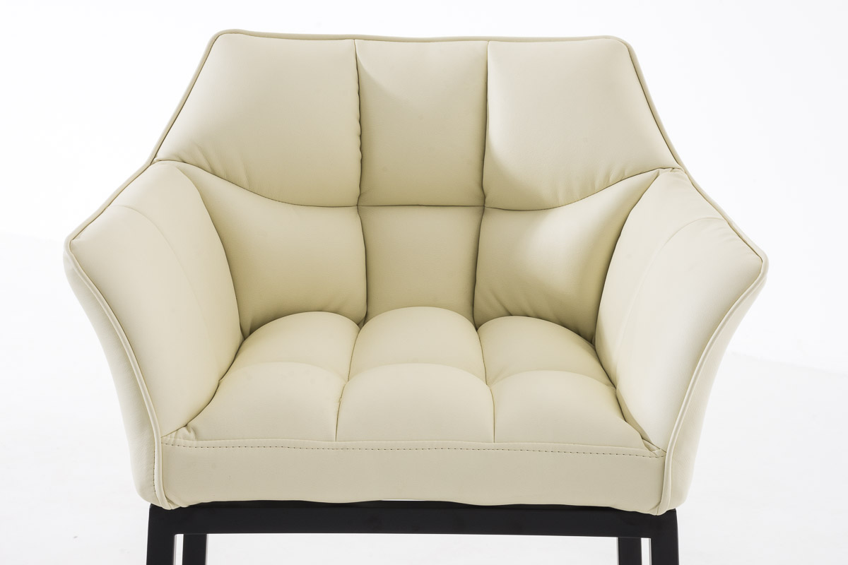 Ensemble de 2 tabourets de bar Damaso en similicuir avec piétement en métal