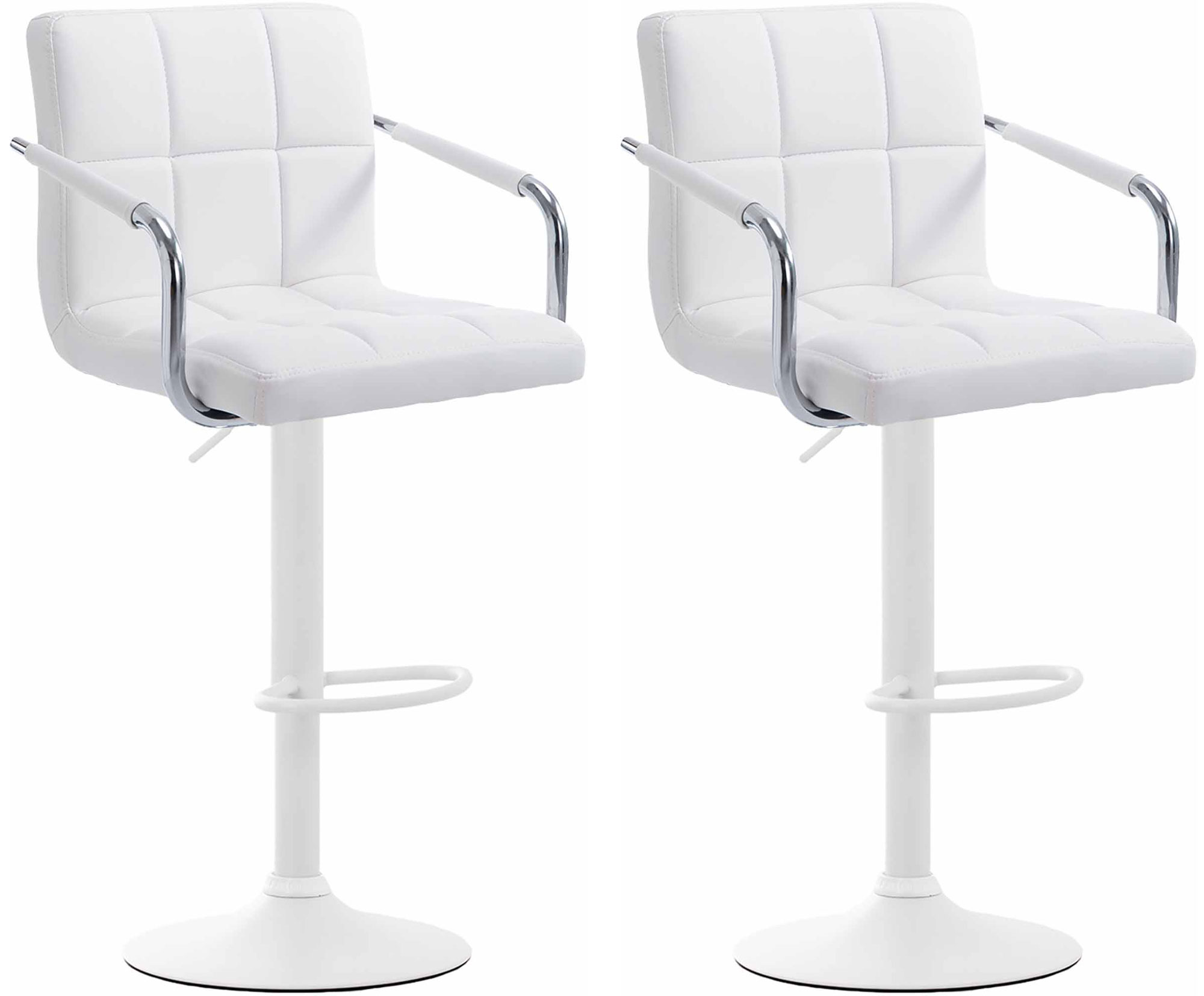Lot de 2 Tabourets de Bar Lucy  V2 en Similicuir
