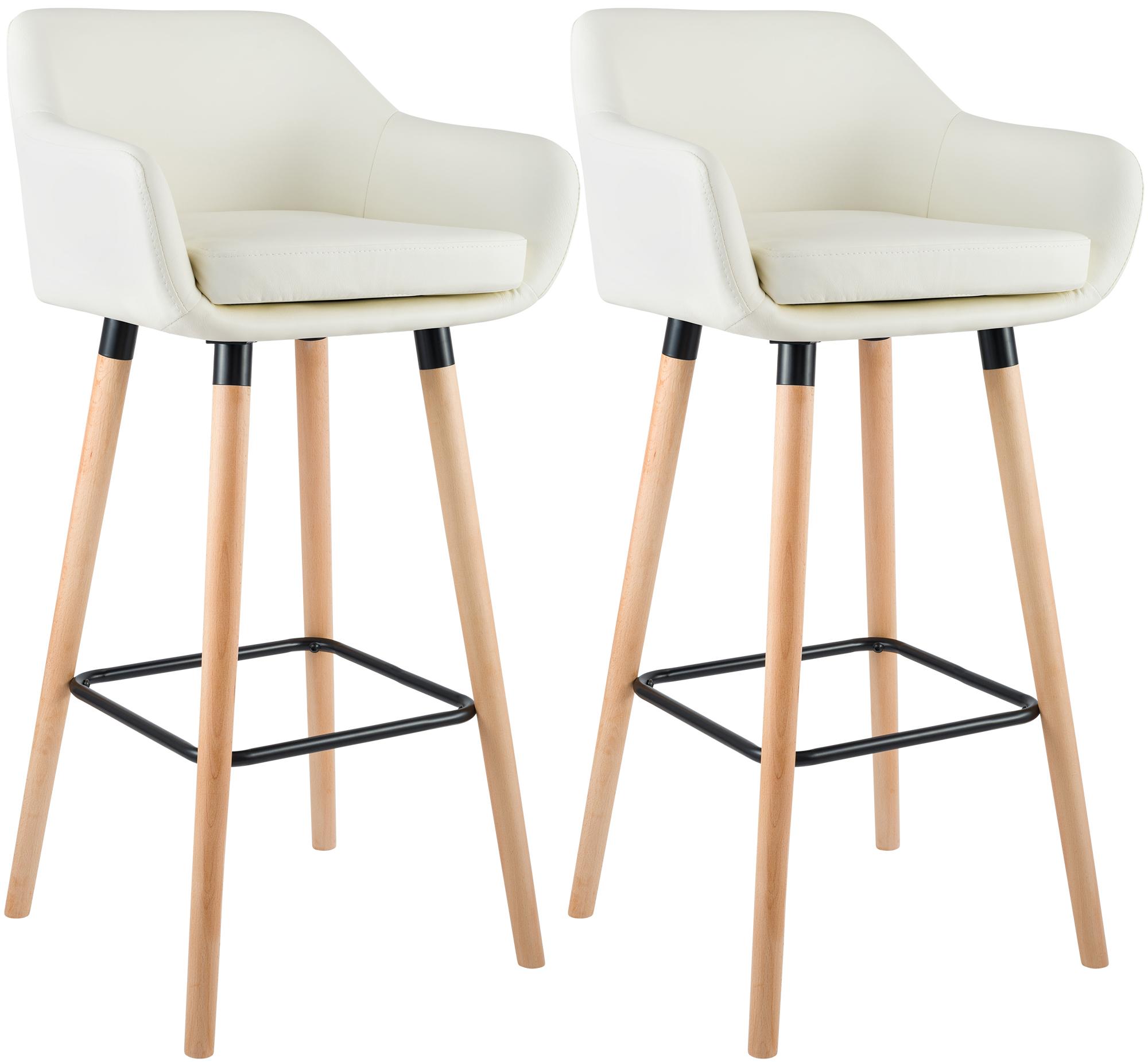 Ensemble de 2 tabourets de bar Grant en simili cuir