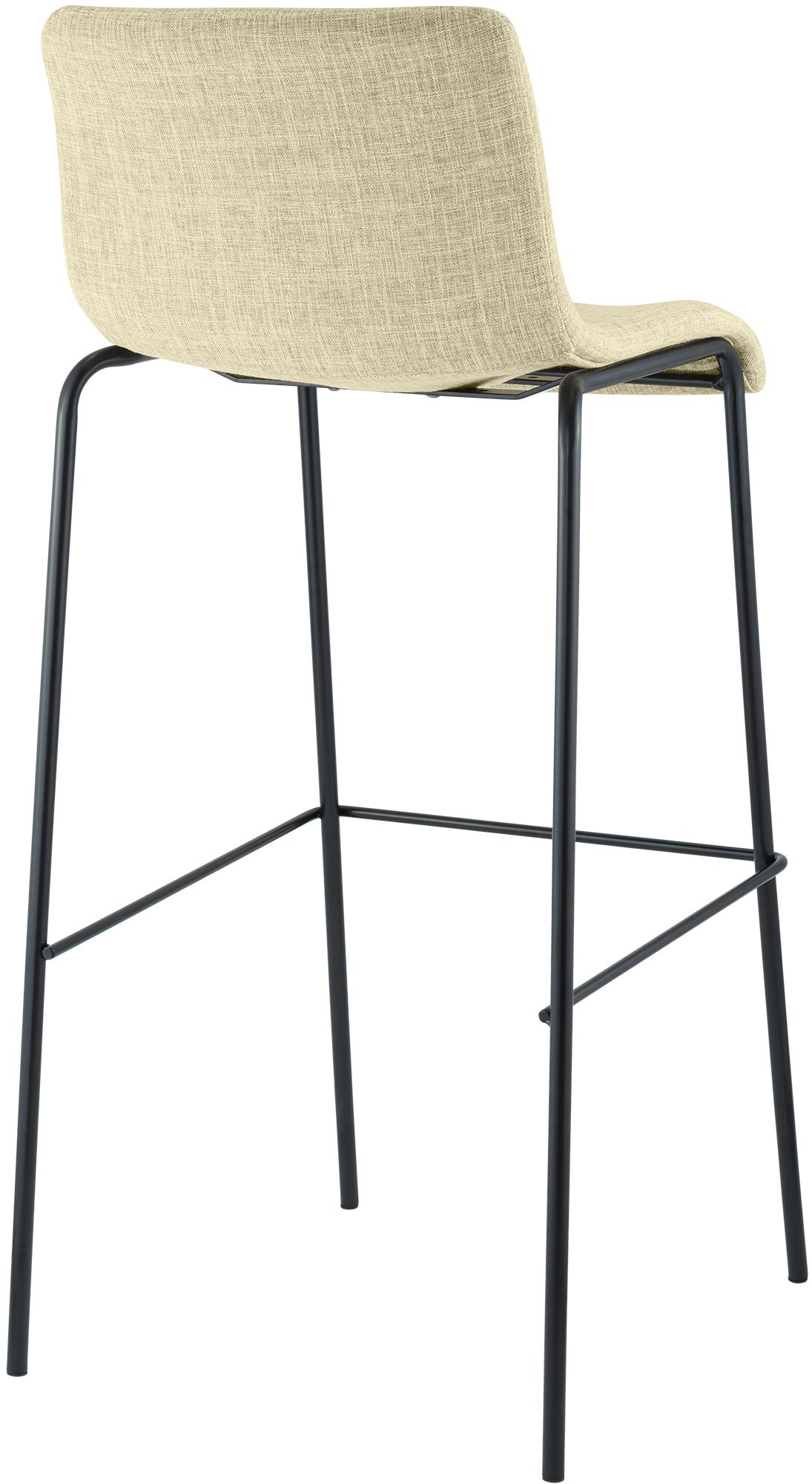 Lot de 2 tabourets de bar Hover en tissu, pieds metalliques