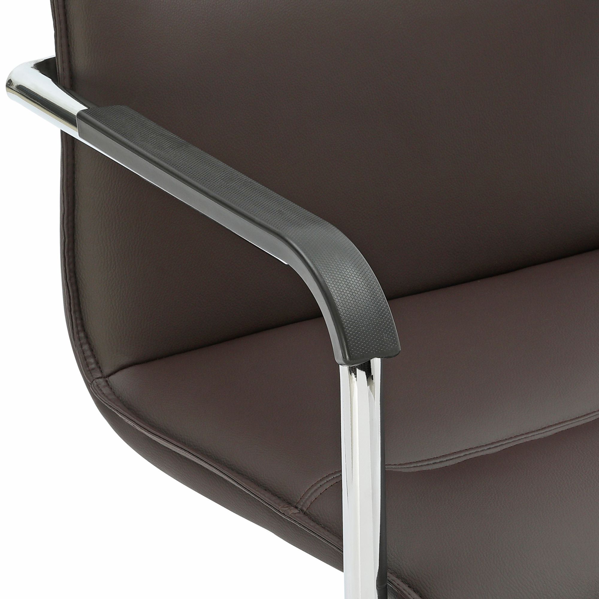 Lot de 2 chaises cantilever Seattle en similicuir