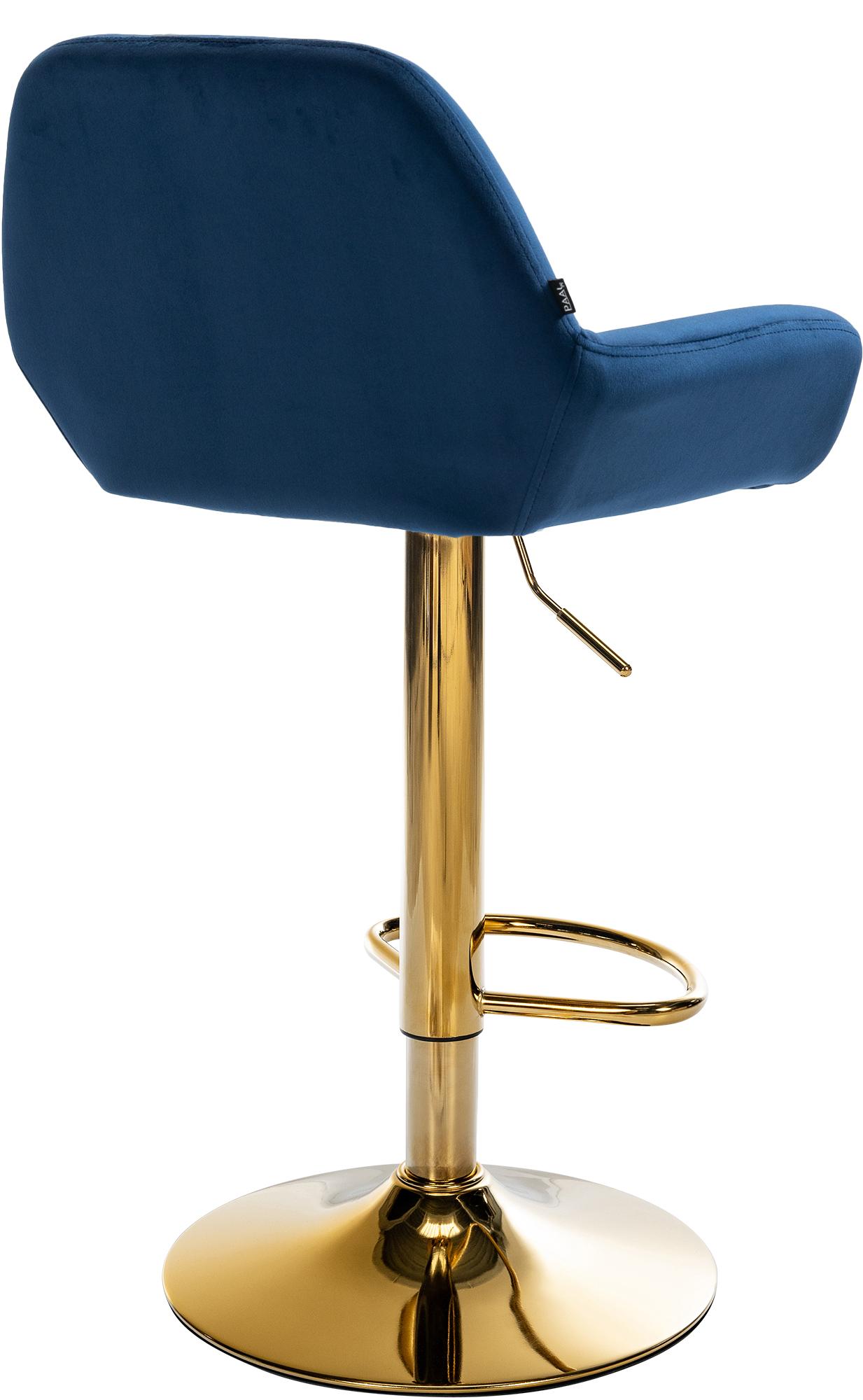 Tabouret de bar Braga or velours