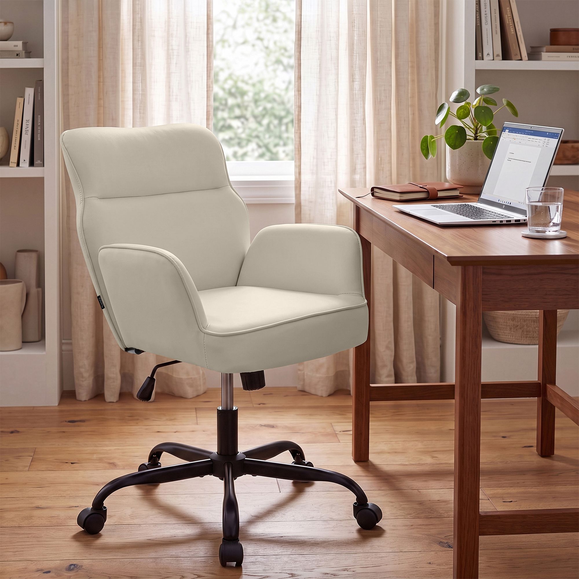 Chaise de bureau Amado aspect cuir