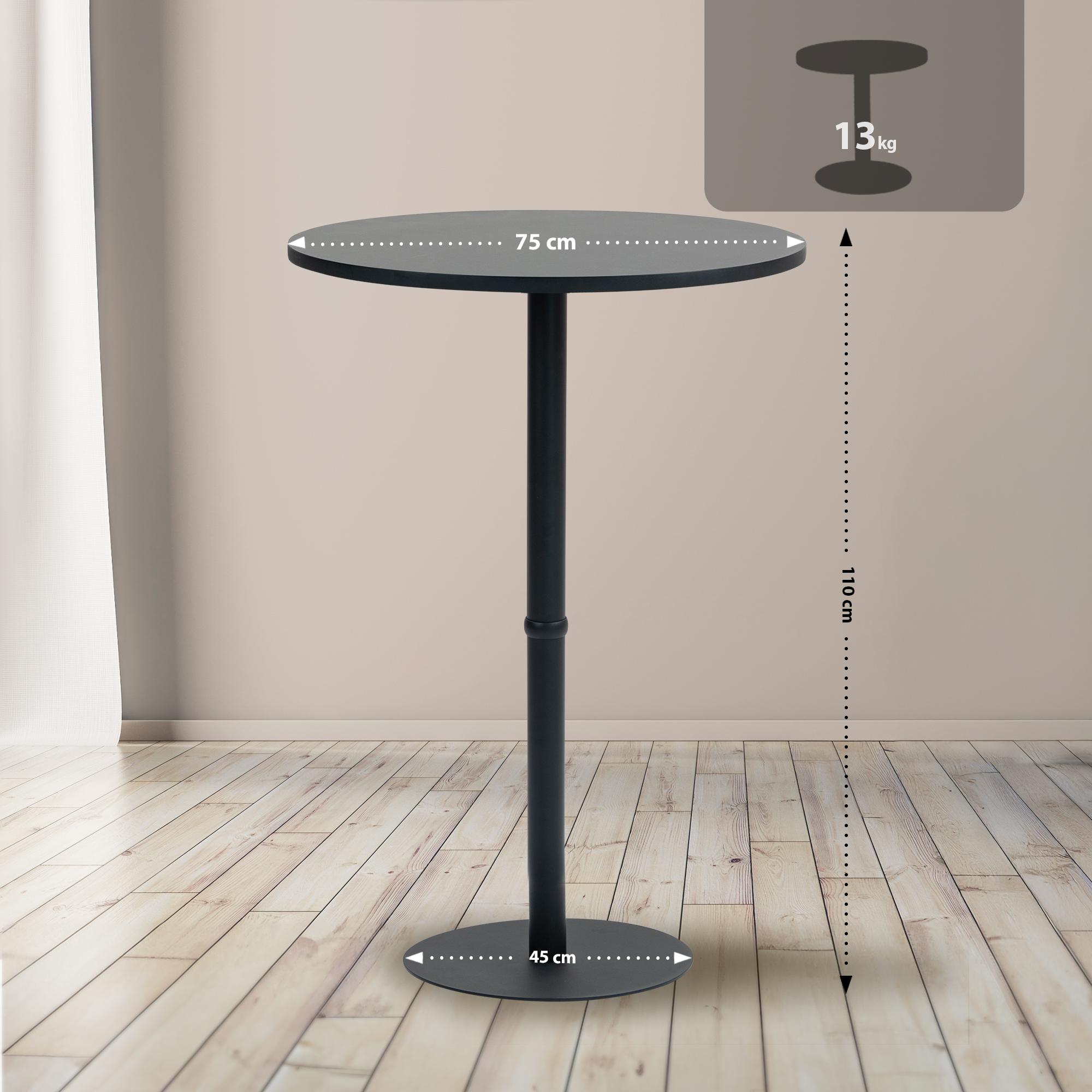 Table haute Hereford ronde