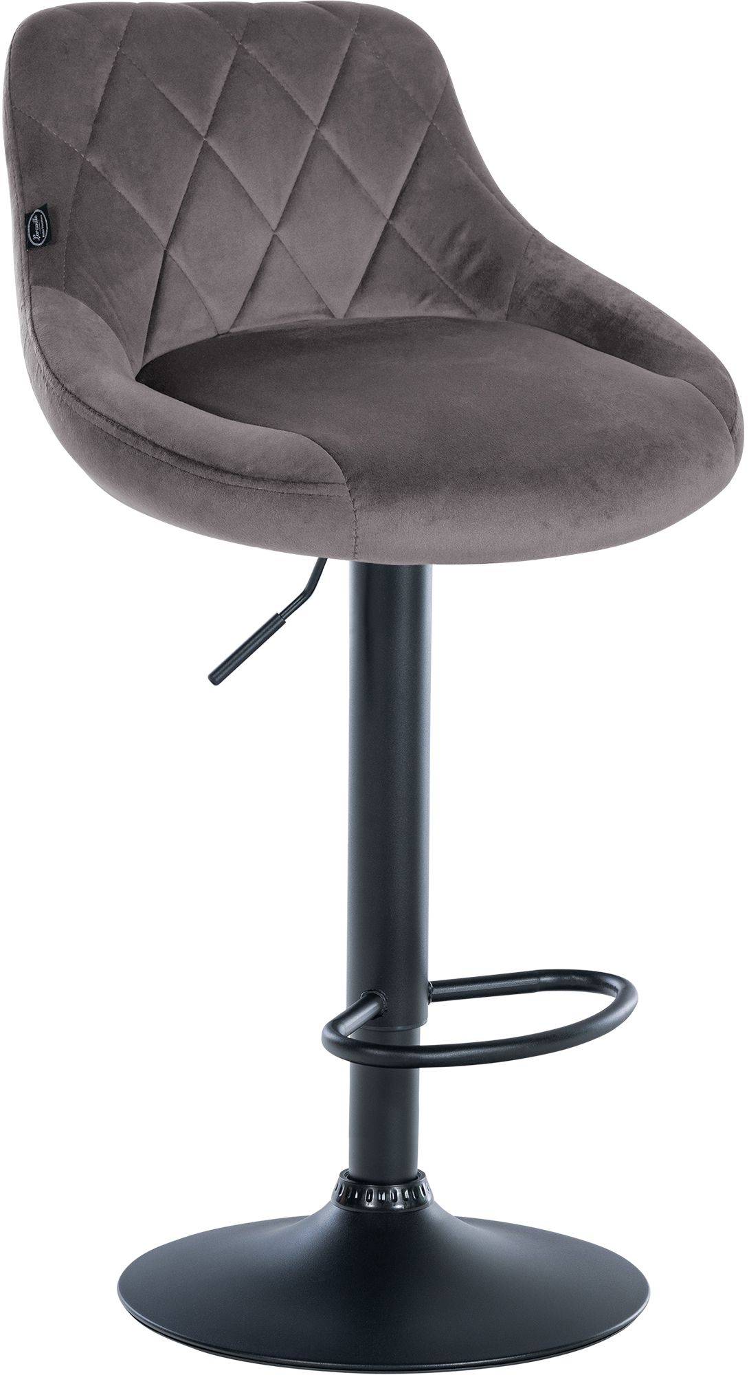 Lot de 2 tabourets de bar Lazio velours