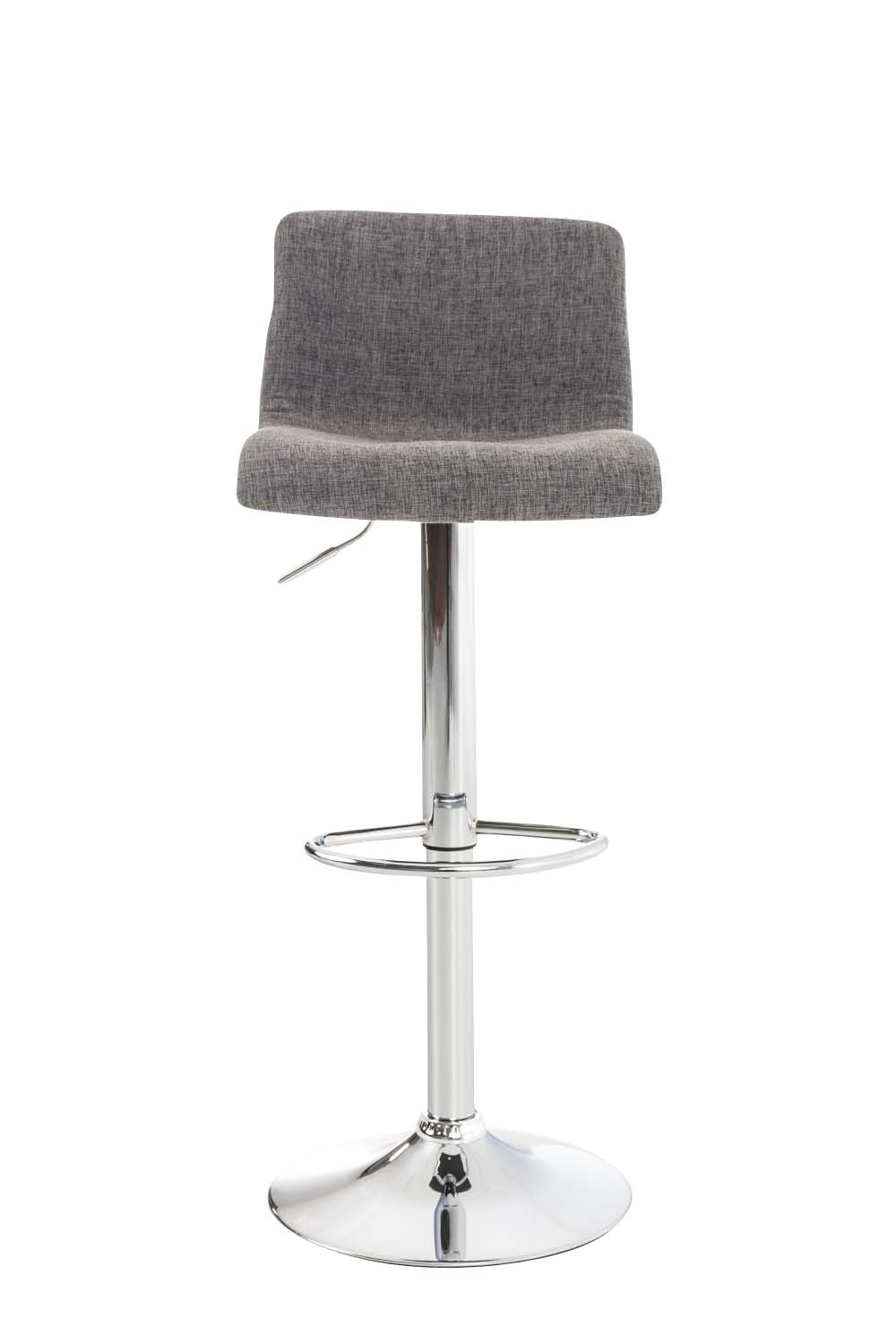 Lot 2 tabourets de bar Hover tissu hauteur réglable Piètement Métal chromé