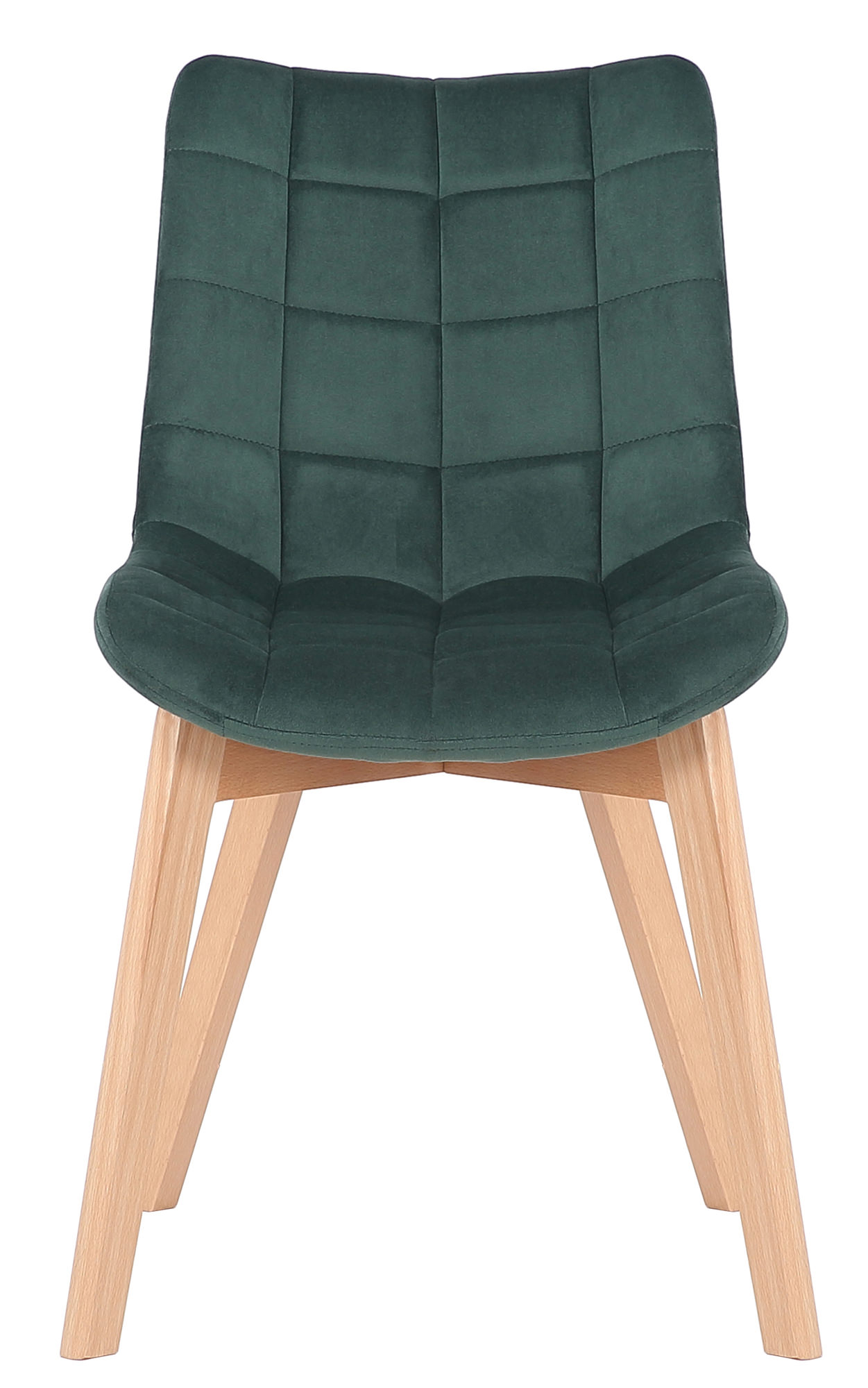Chaise de salle à manger Passaic en velours avec pieds en Bois de hêtre