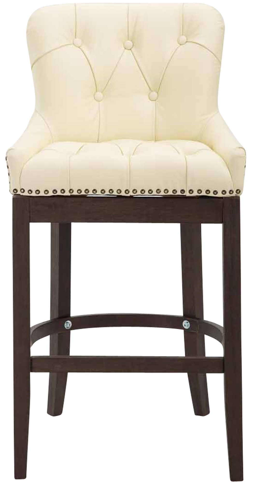 Tabouret de bar Lakewood antique-foncé cuir véritable