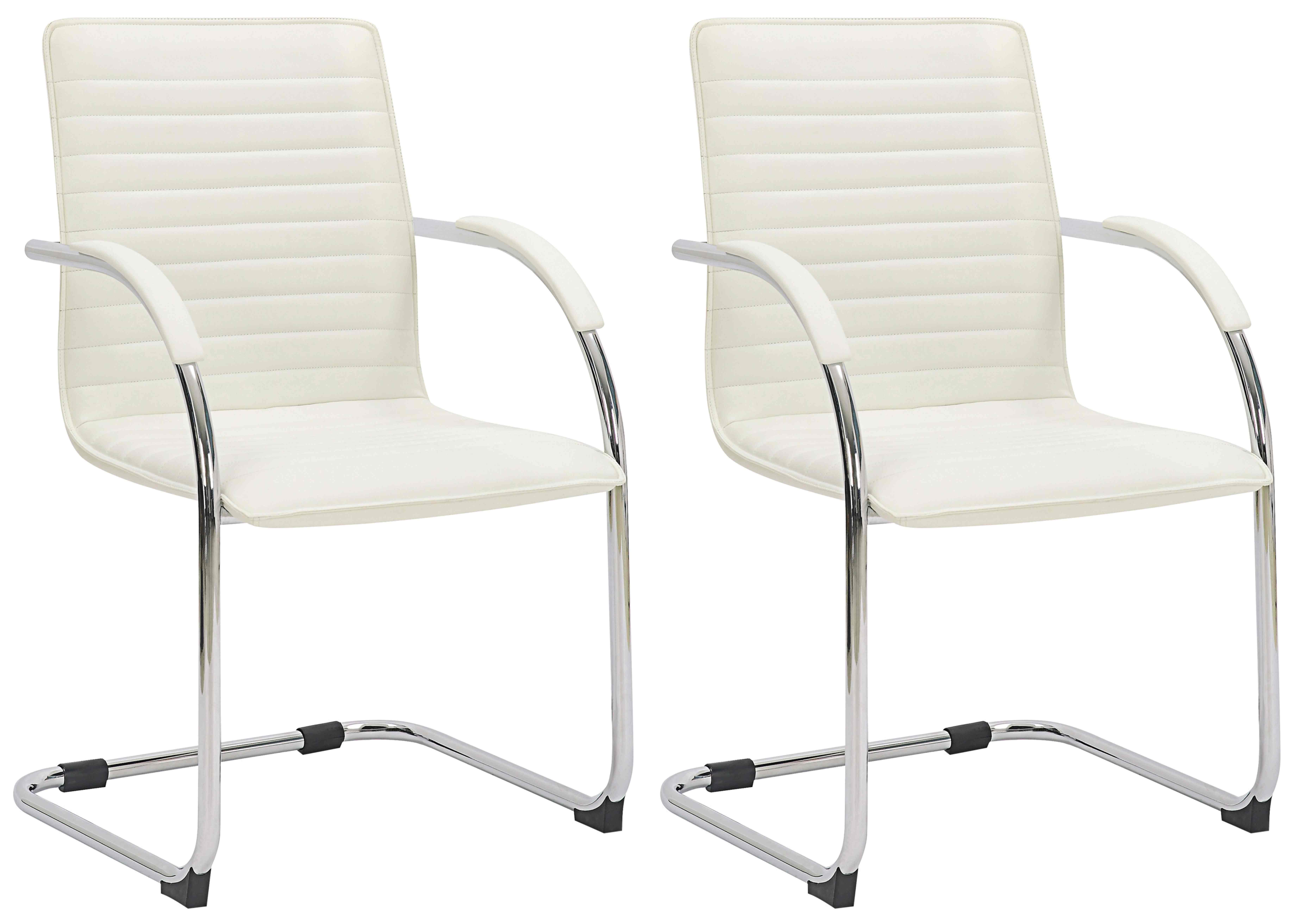 Lot de 2 chaises visiteurs Tira similicuir