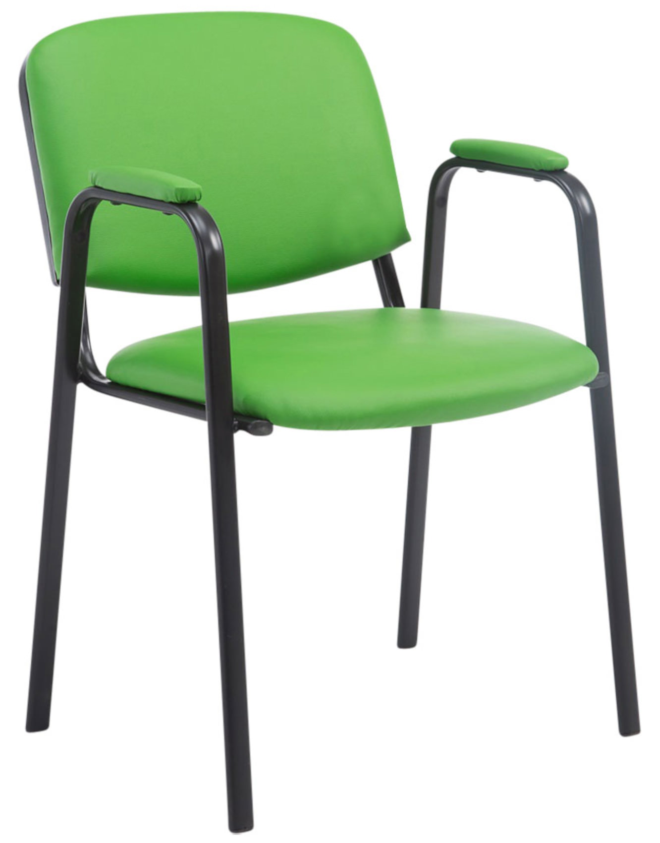 Lot de 4 chaises empilables Ken Pro en simili cuir
