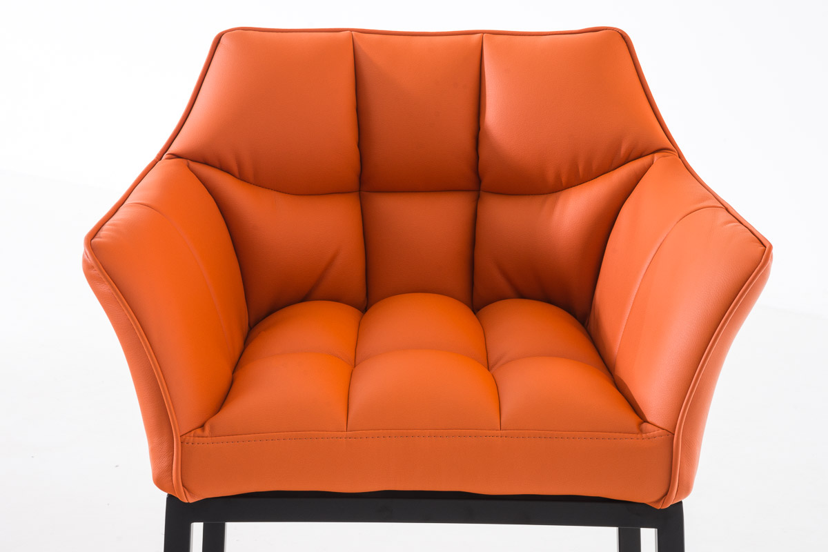 Ensemble de 2 tabourets de bar Damaso en similicuir avec piétement en métal