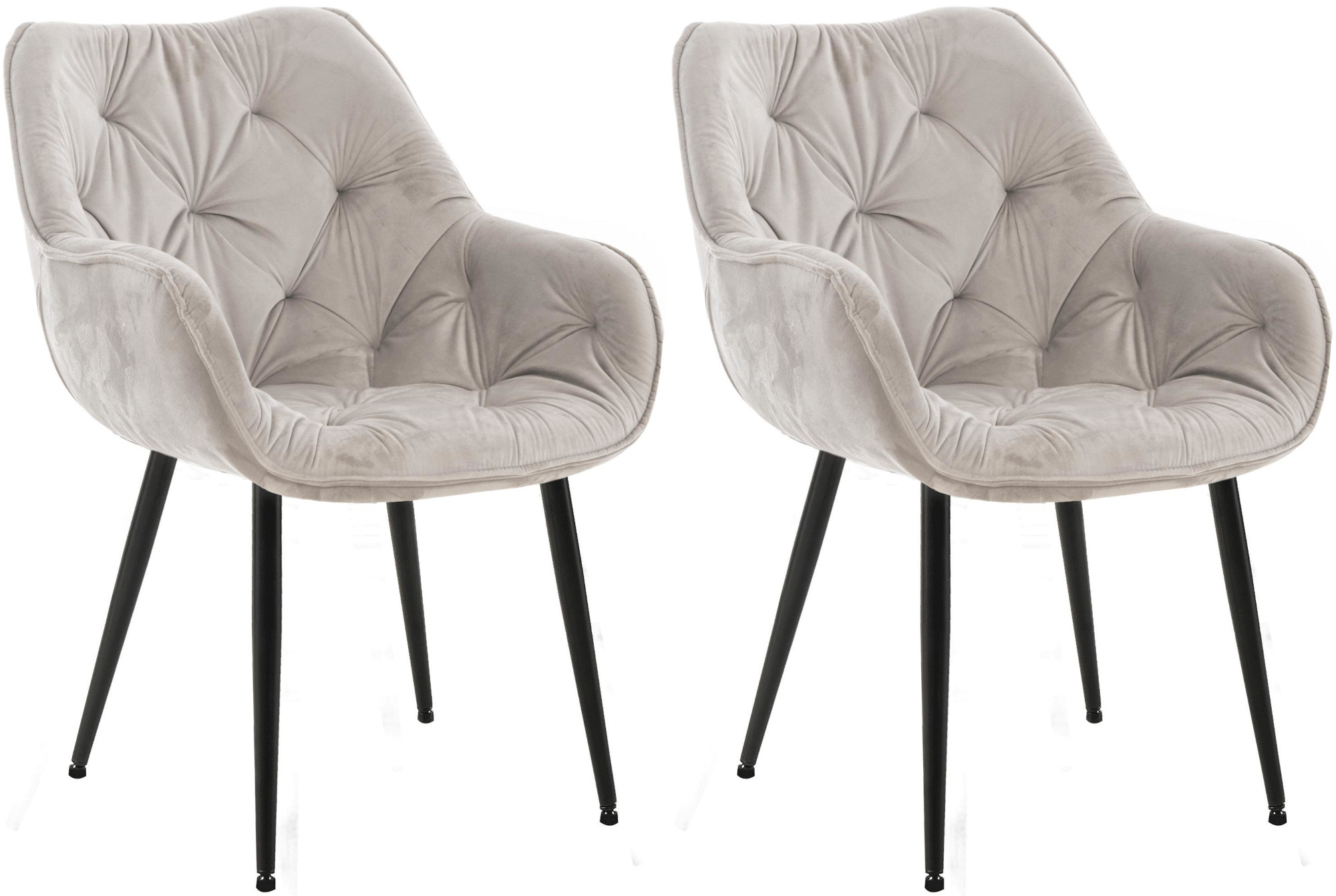 Lot de 2 chaises Tanna velours