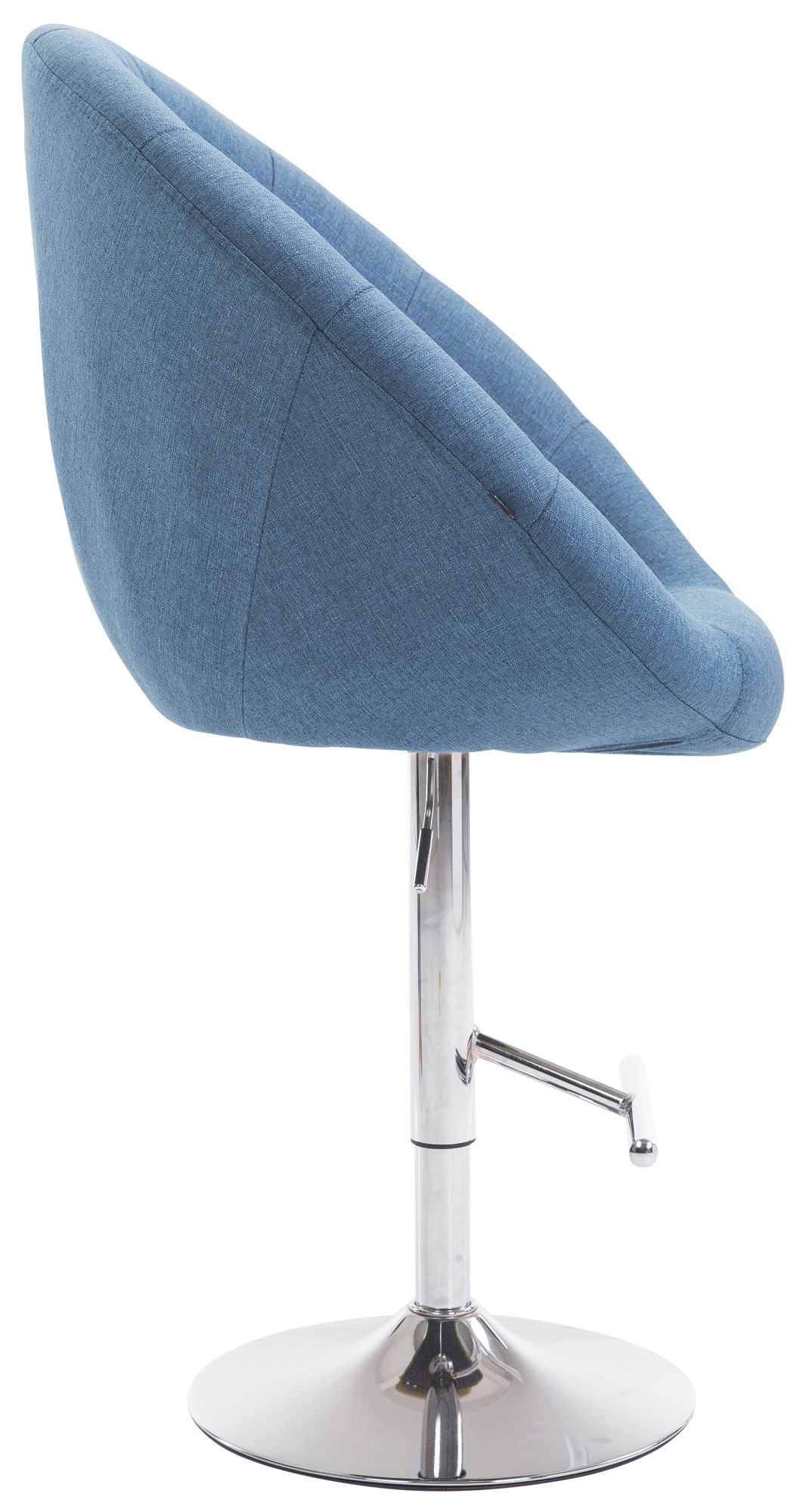 Tabouret de bar London V2 en tissu avec Pied et Repose-pieds en métal
