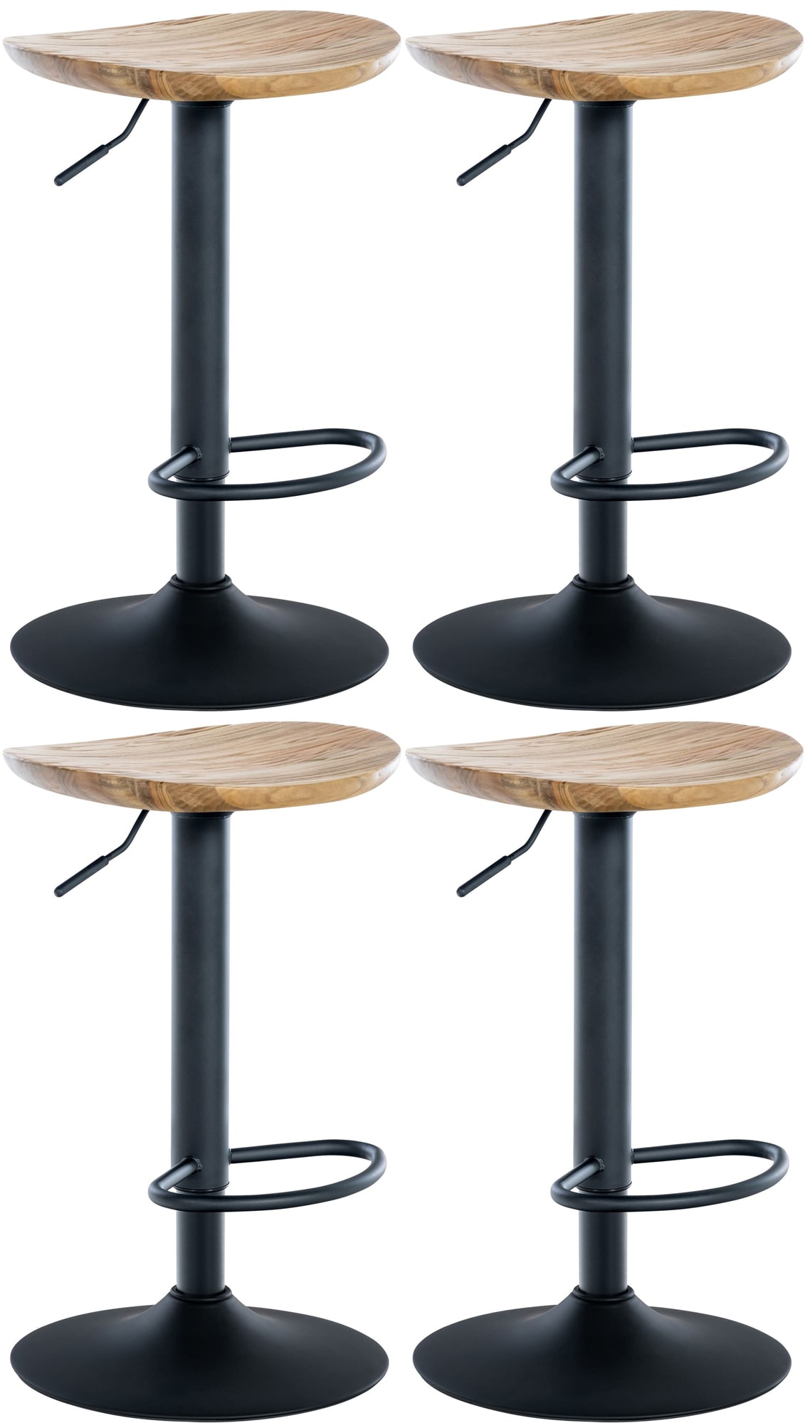 Lot de 4 tabourets de bar Skelde