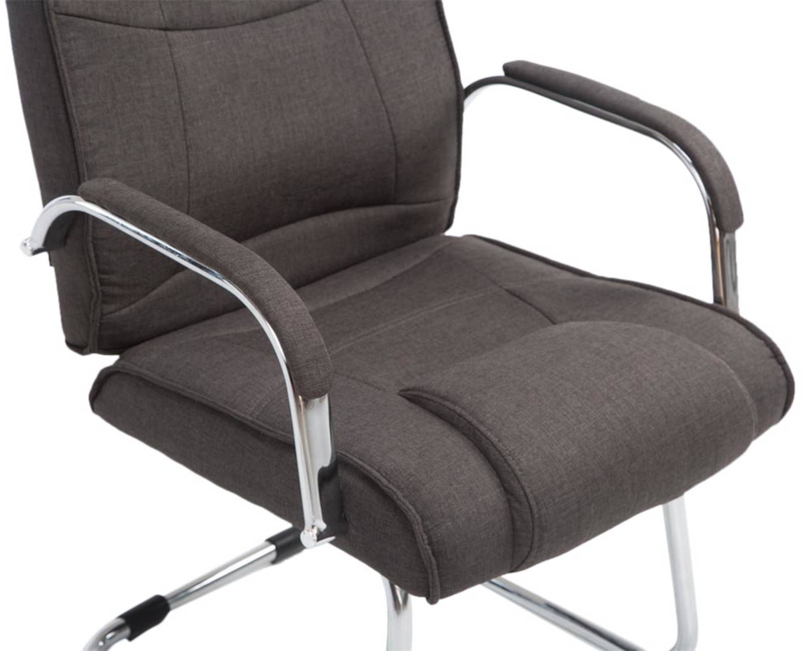 Lot de 2 Chaises Cantilever Attila en tissu avec accoudoirs