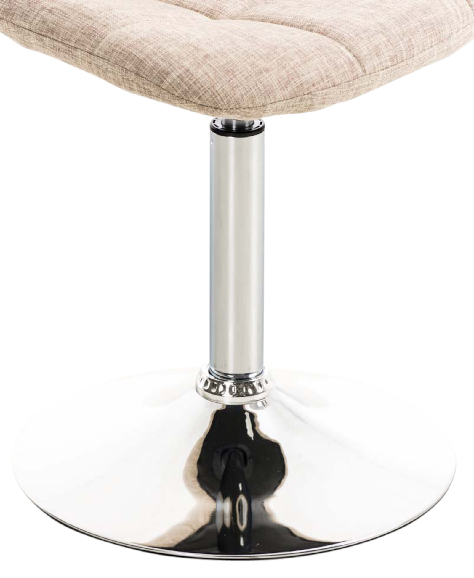 Lot de 2 chaises de salon pivotantes Emil en Tissu avec pied en métal