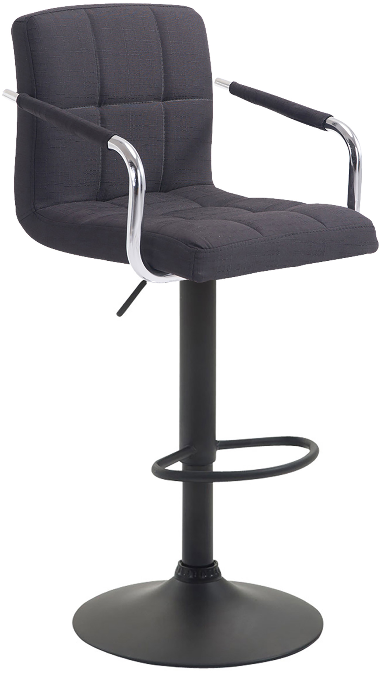 Tabouret de bar Lucy V2 en Tissu et piètement en Métal
