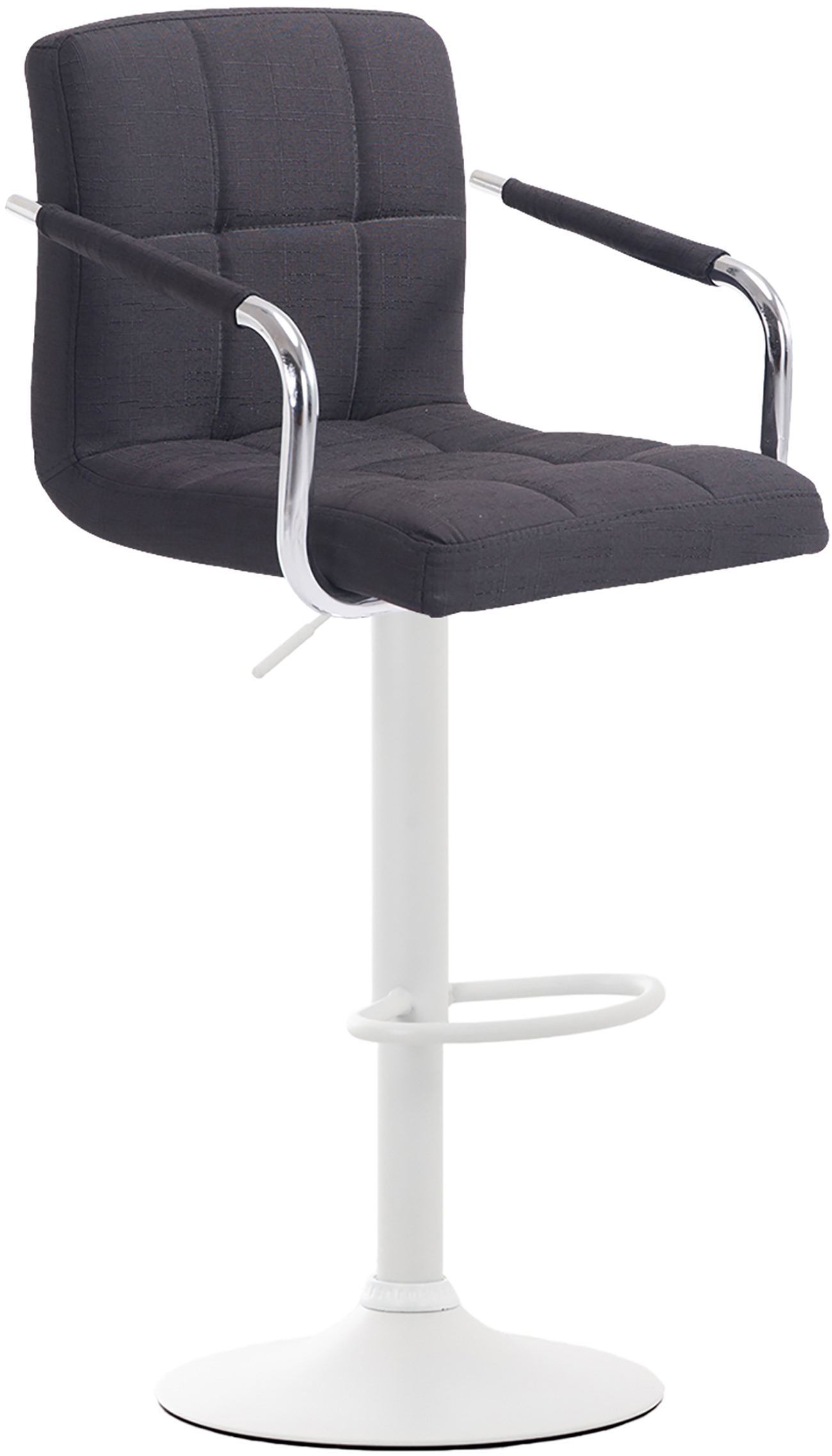 Tabouret de bar Lucy V2 en Tissu et piètement en Métal