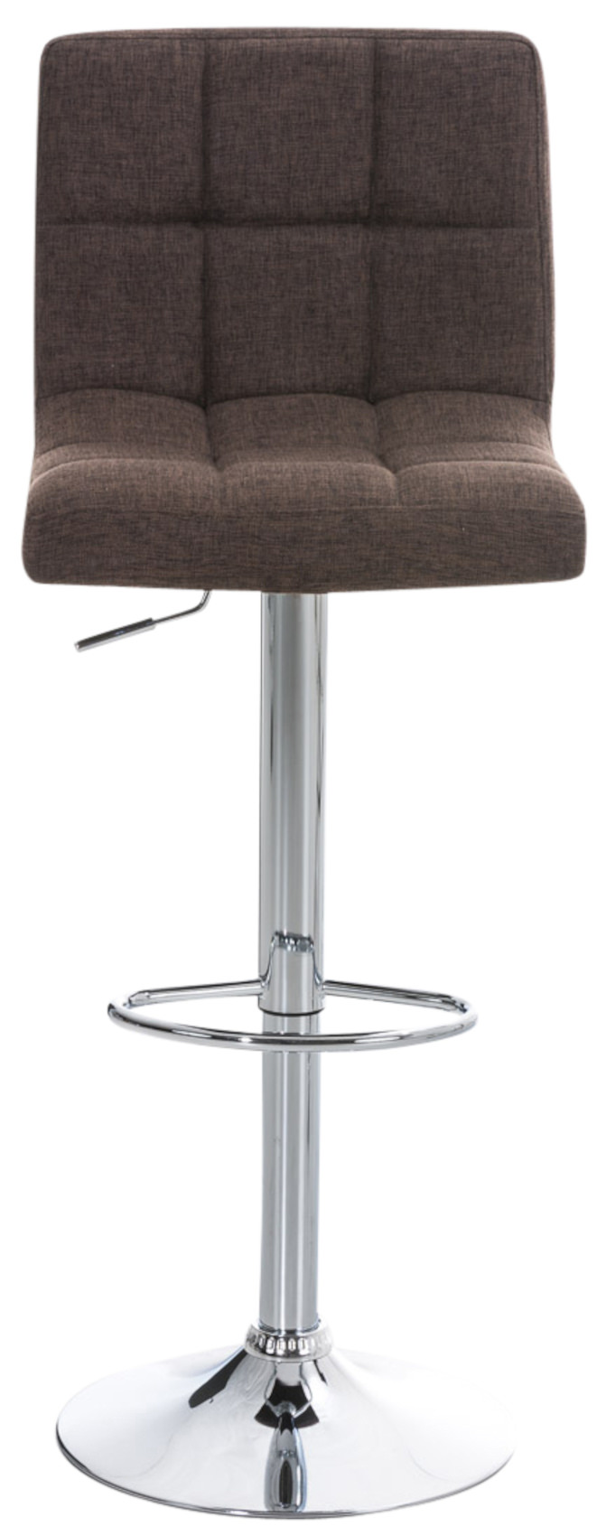 Lot de 2 Tabourets de bar Peru en Tissu Piètement Métal Pivotant et Ajustable