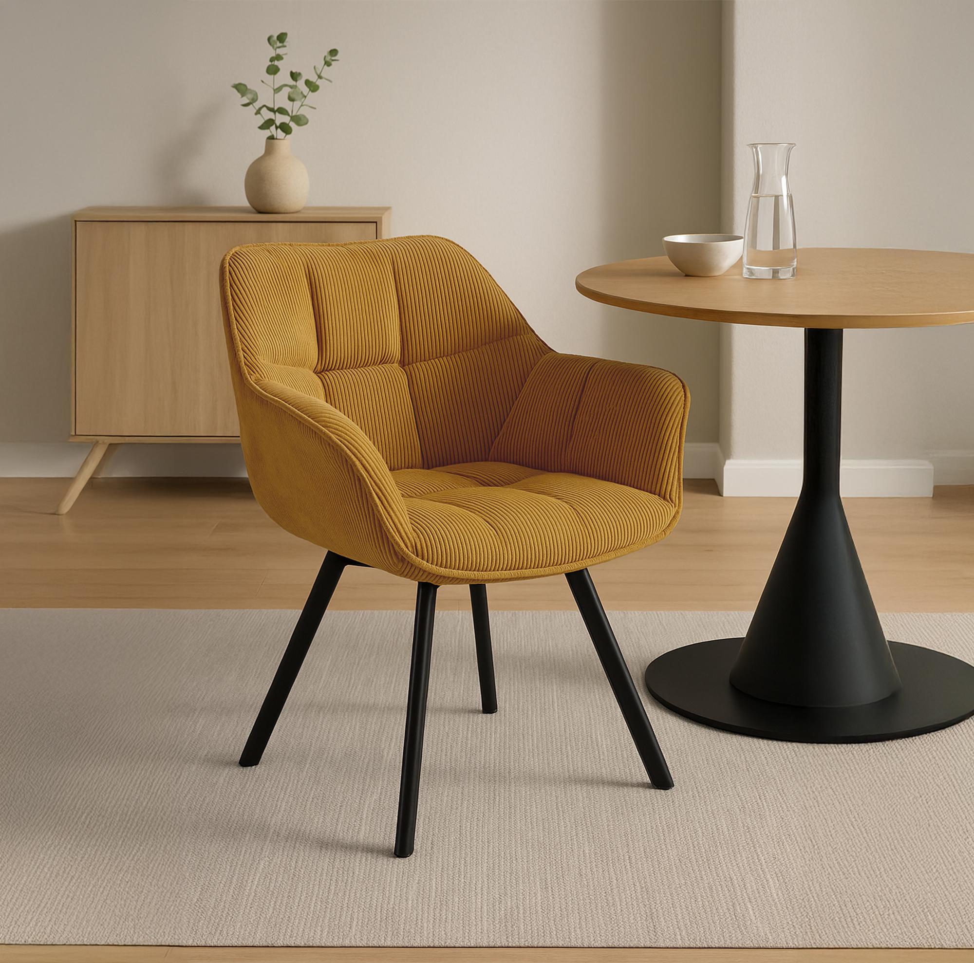 Chaise de salle à manger Jordi Cord
