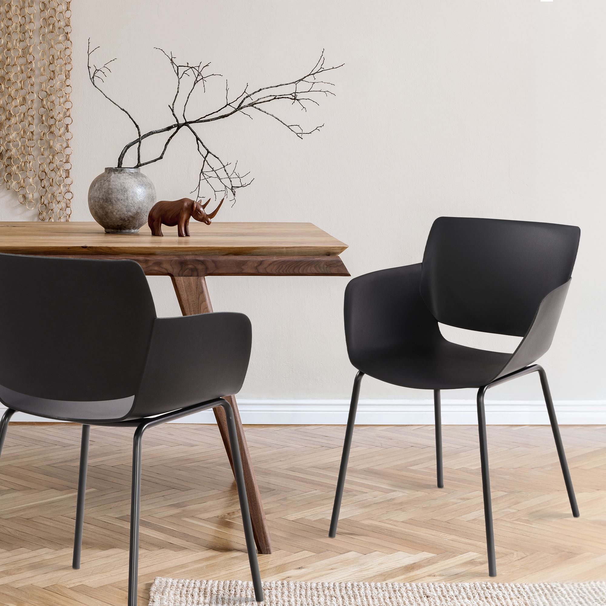Ensemble de 2 chaises de jardin Alpena