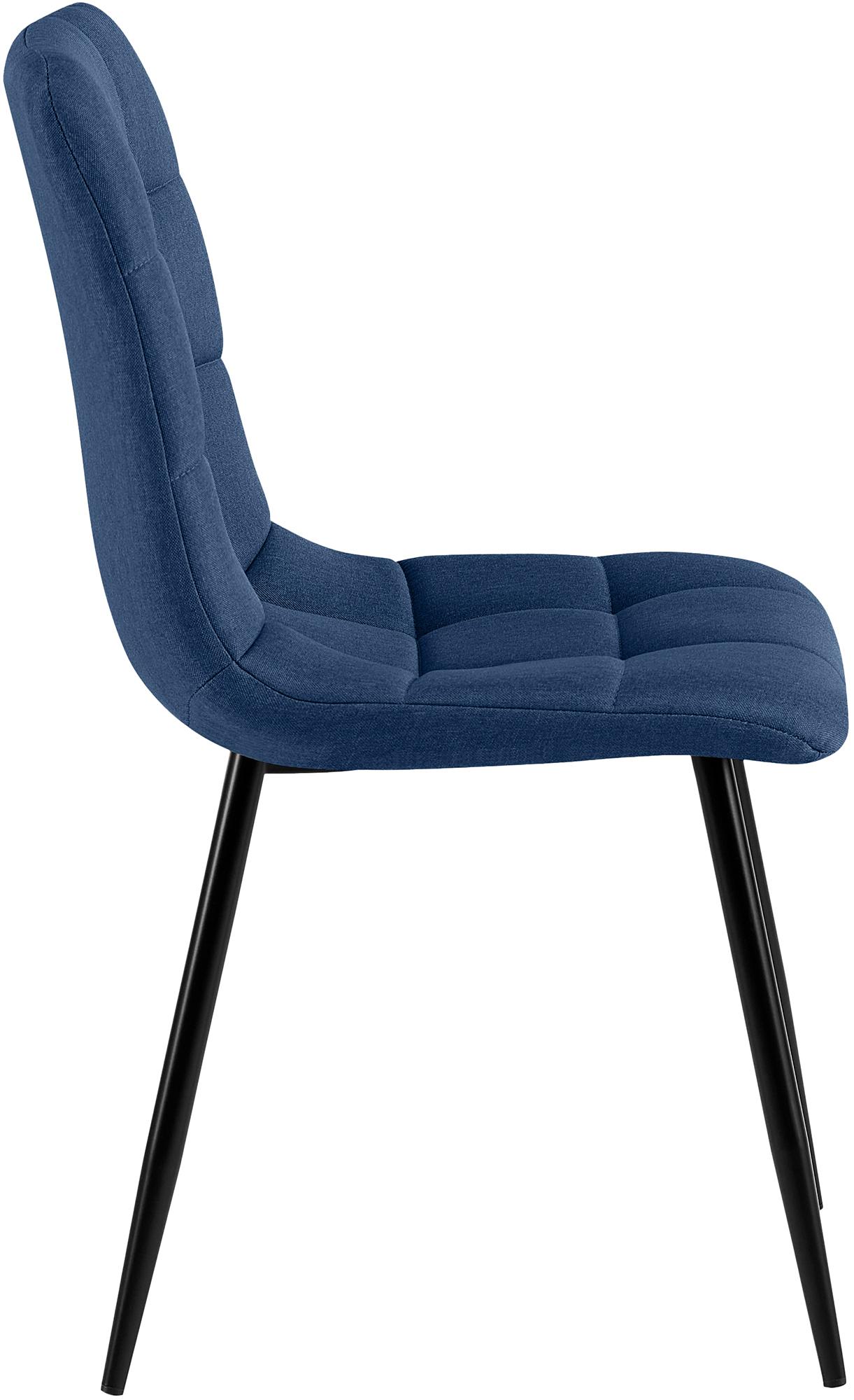 Lot de 4 chaises de salle a manger Antibes en tissu
