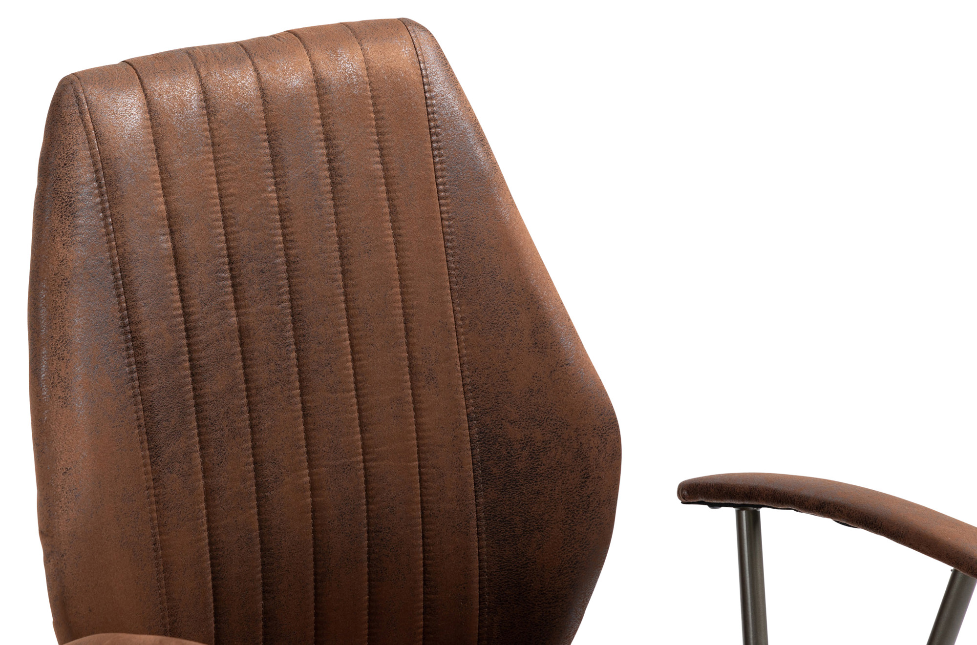 Fauteuil de bureau Retro Nampa en Similicuir ajustable et pivotant