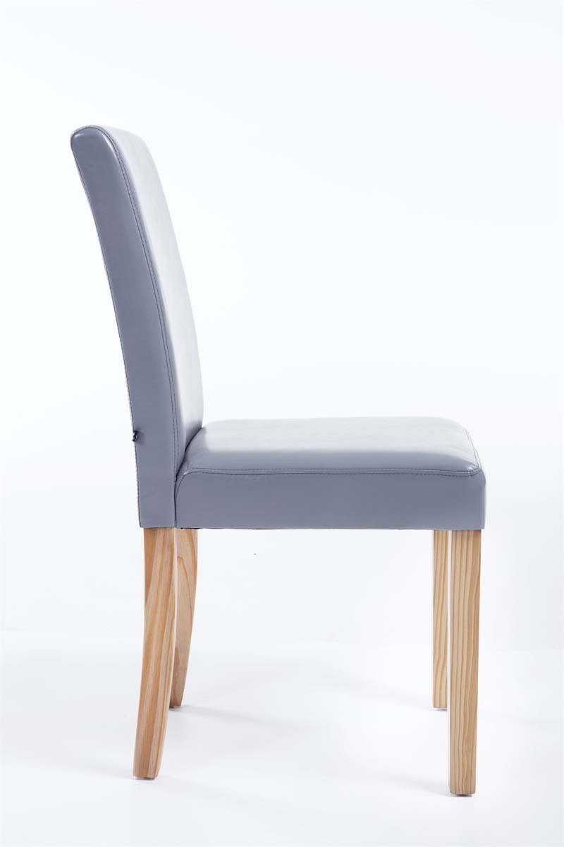 Chaise de salle à manger Ina similicuir avec pieds en Bois