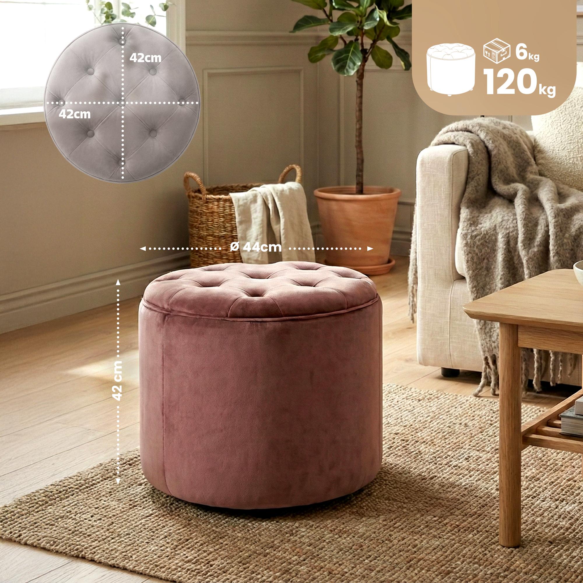 Tabouret Pantin en velours