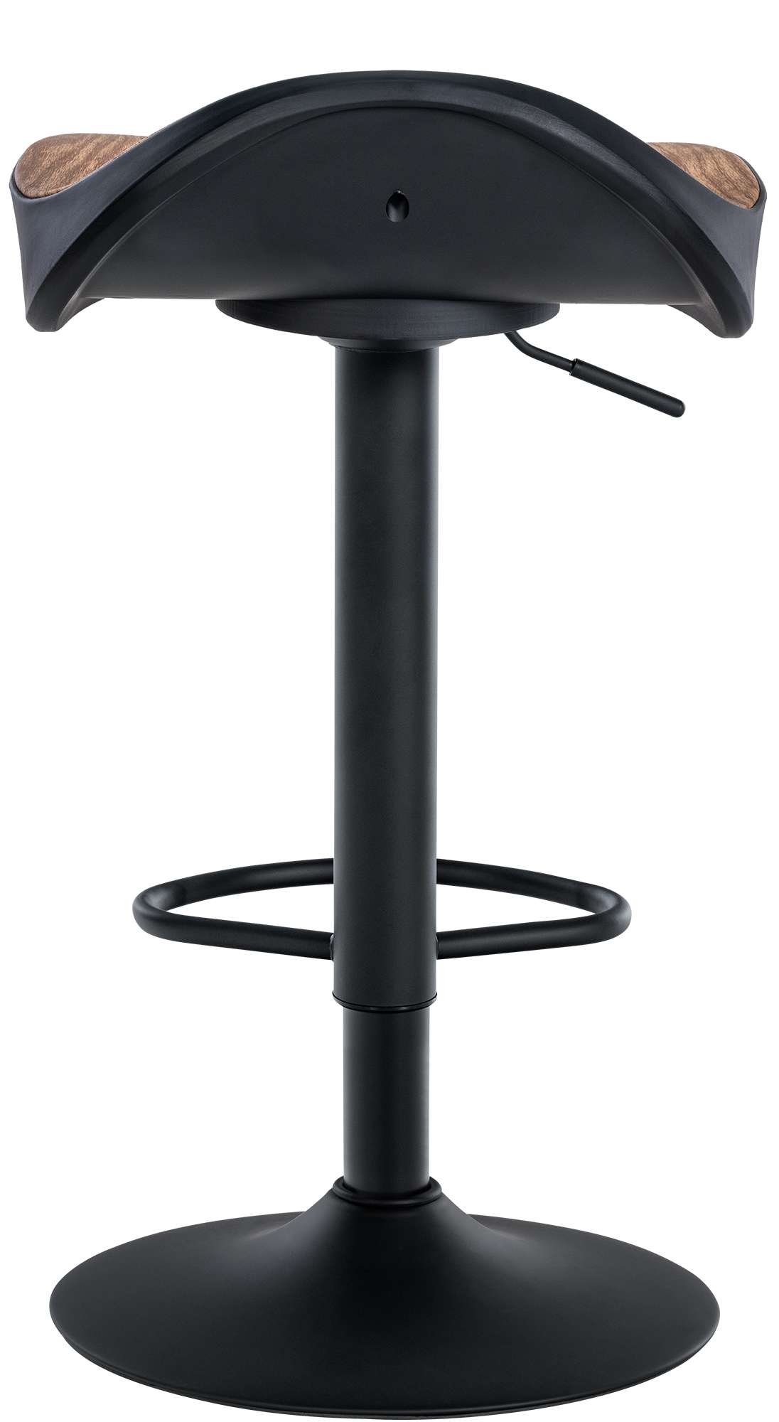 Tabouret de bar Alisson en similicuir avec pied trompette