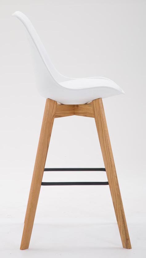Lot de 2 tabourets de bar Metz avec assise en plastique