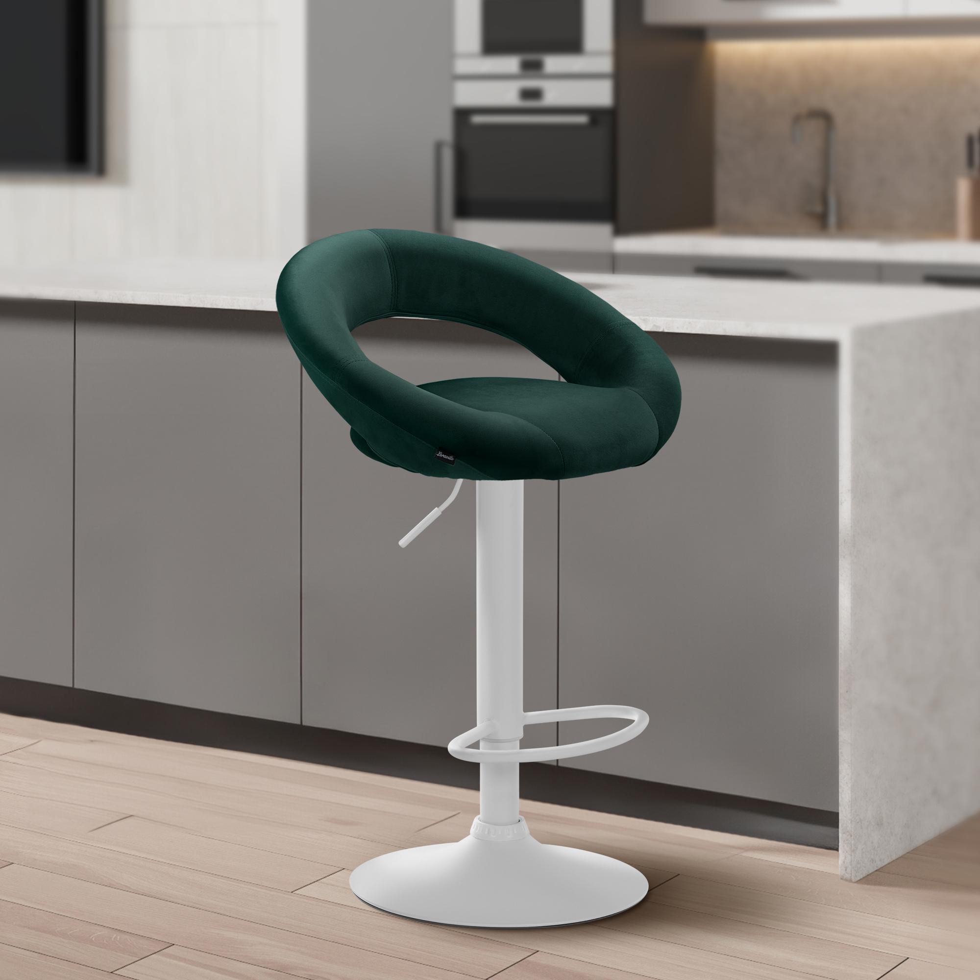 Tabouret de bar Olinda velours