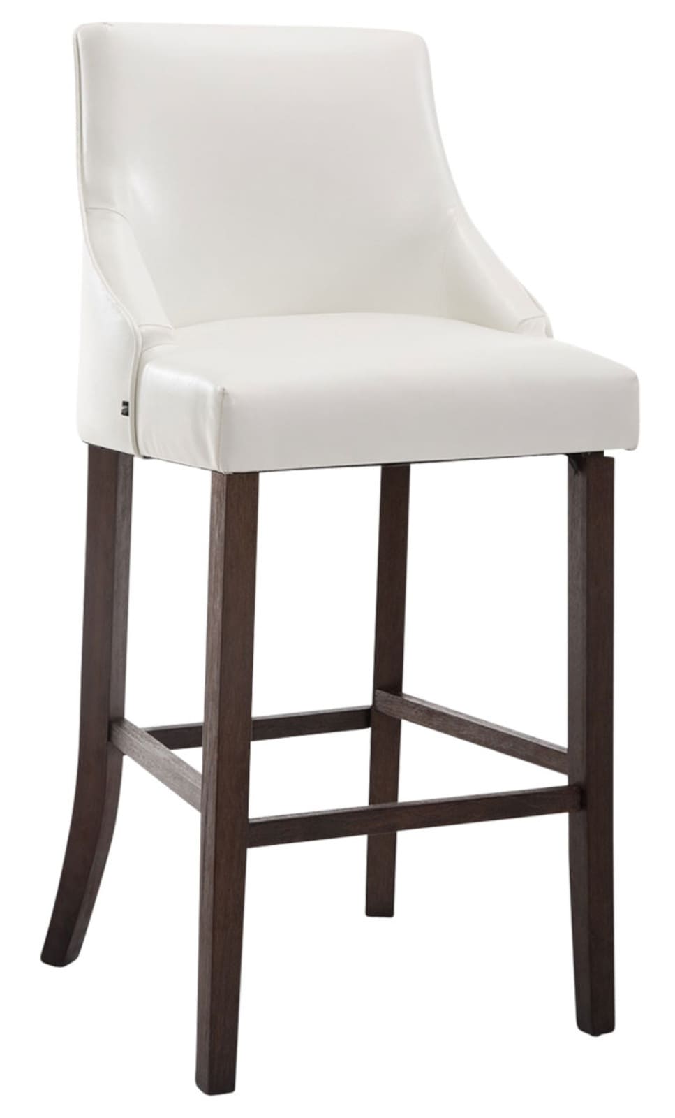 Lot de 2 Tabourets de bar Innsbruck en similicuir et Pieds en Bois
