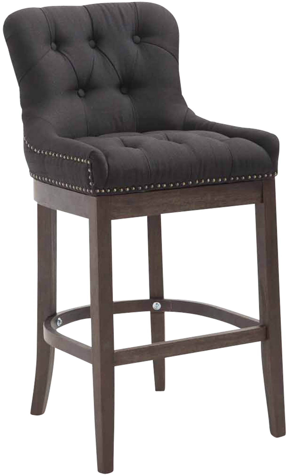 Tabouret de bar Lakewood tissu Piètement antique
