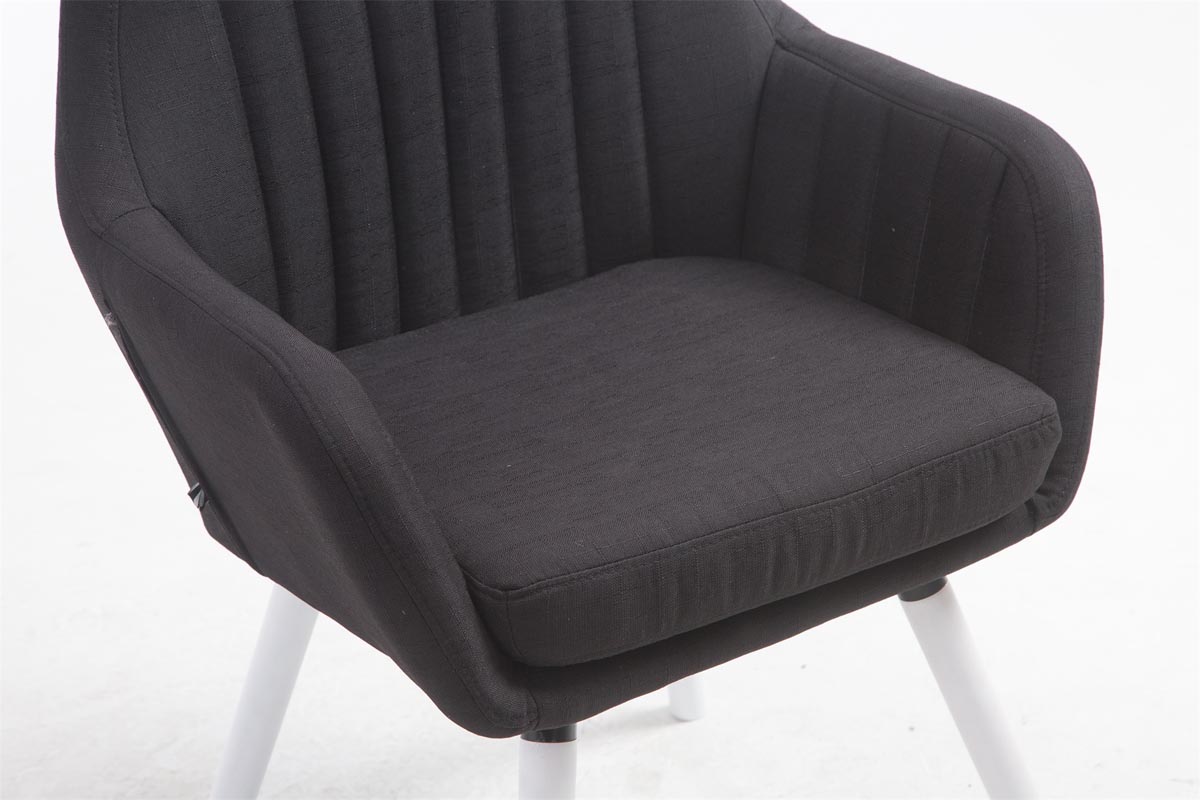 Chaise De Salle à Manger Florian En Tissu Avec Piètement En Bois