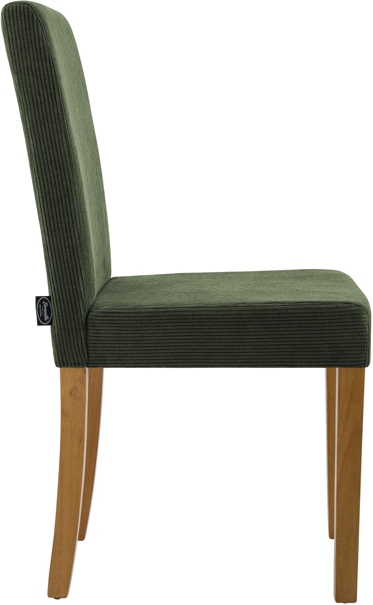 Lot de 2 chaises de salle a manger Ina en velours cotele