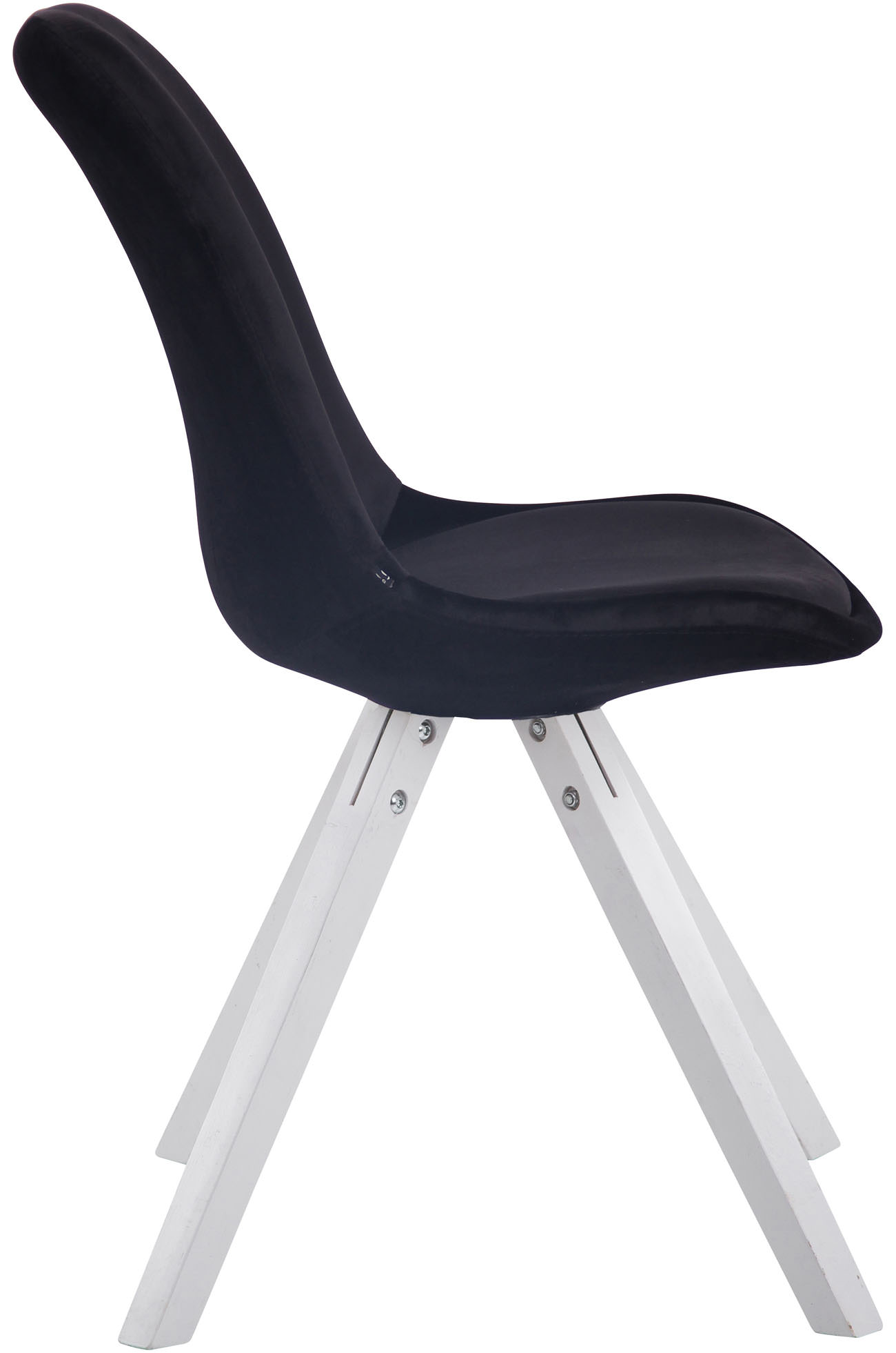 Chaise de salle à manger Toulouse en velours Pieds carrés