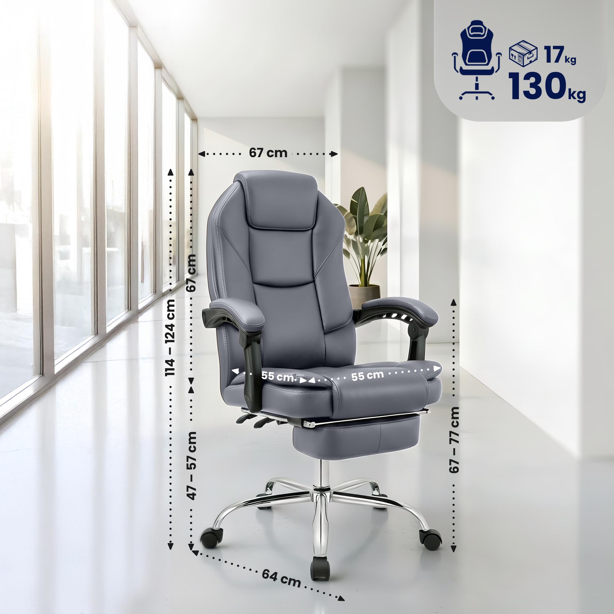 Chaise de bureau Castle en similicuir