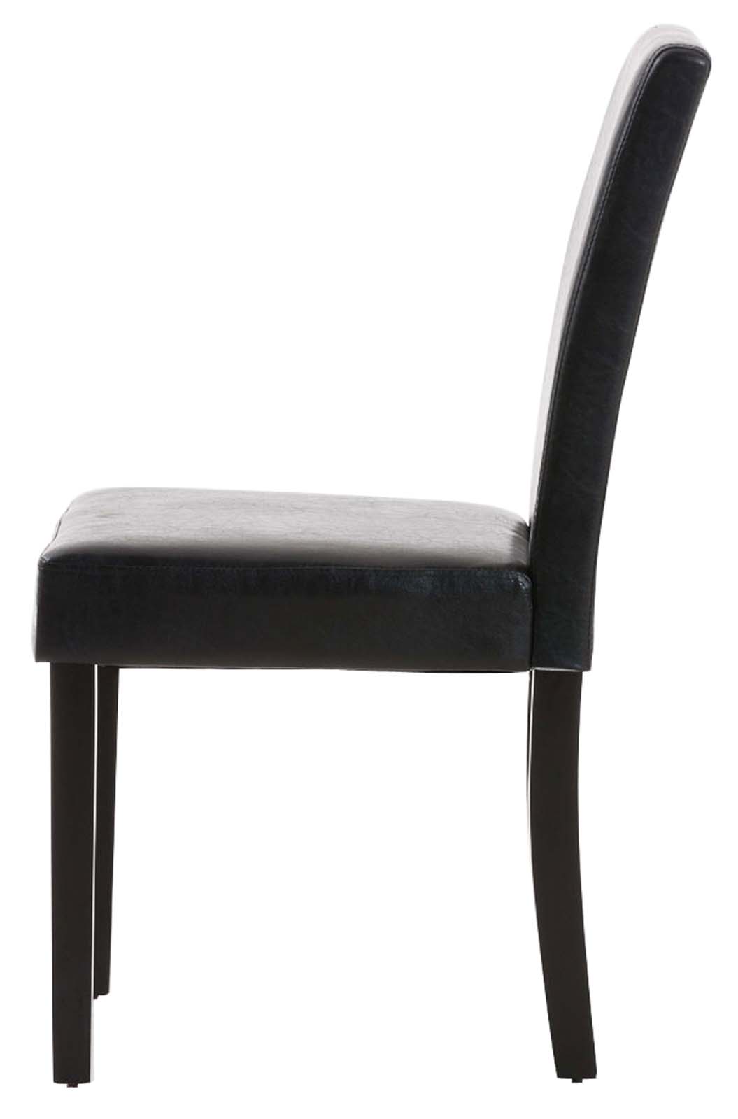 Lot de 6 Chaises de salle à manger Ina similicuir avec pieds en Bois