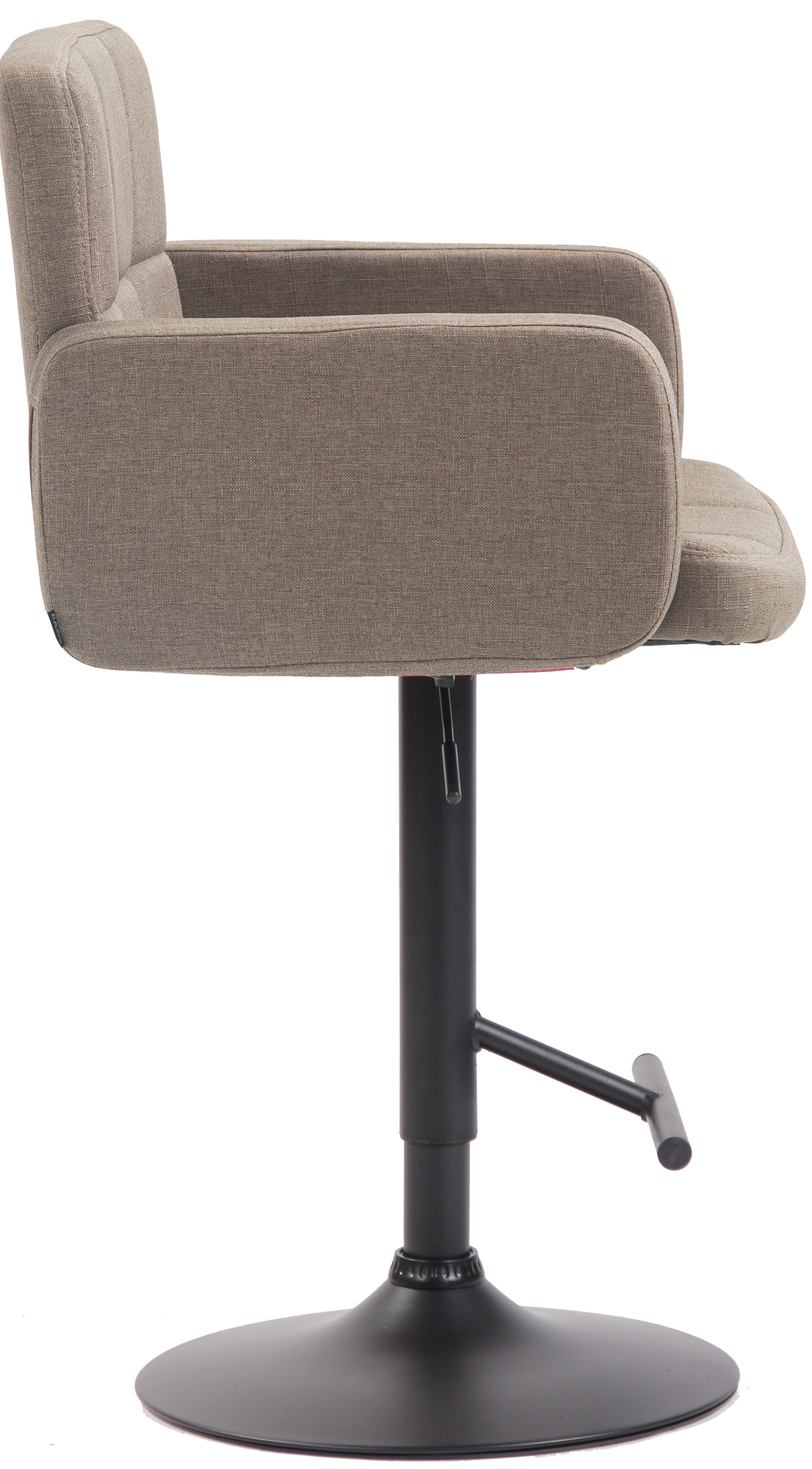 Tabouret de bar Los Angeles tissu avec pied en métal