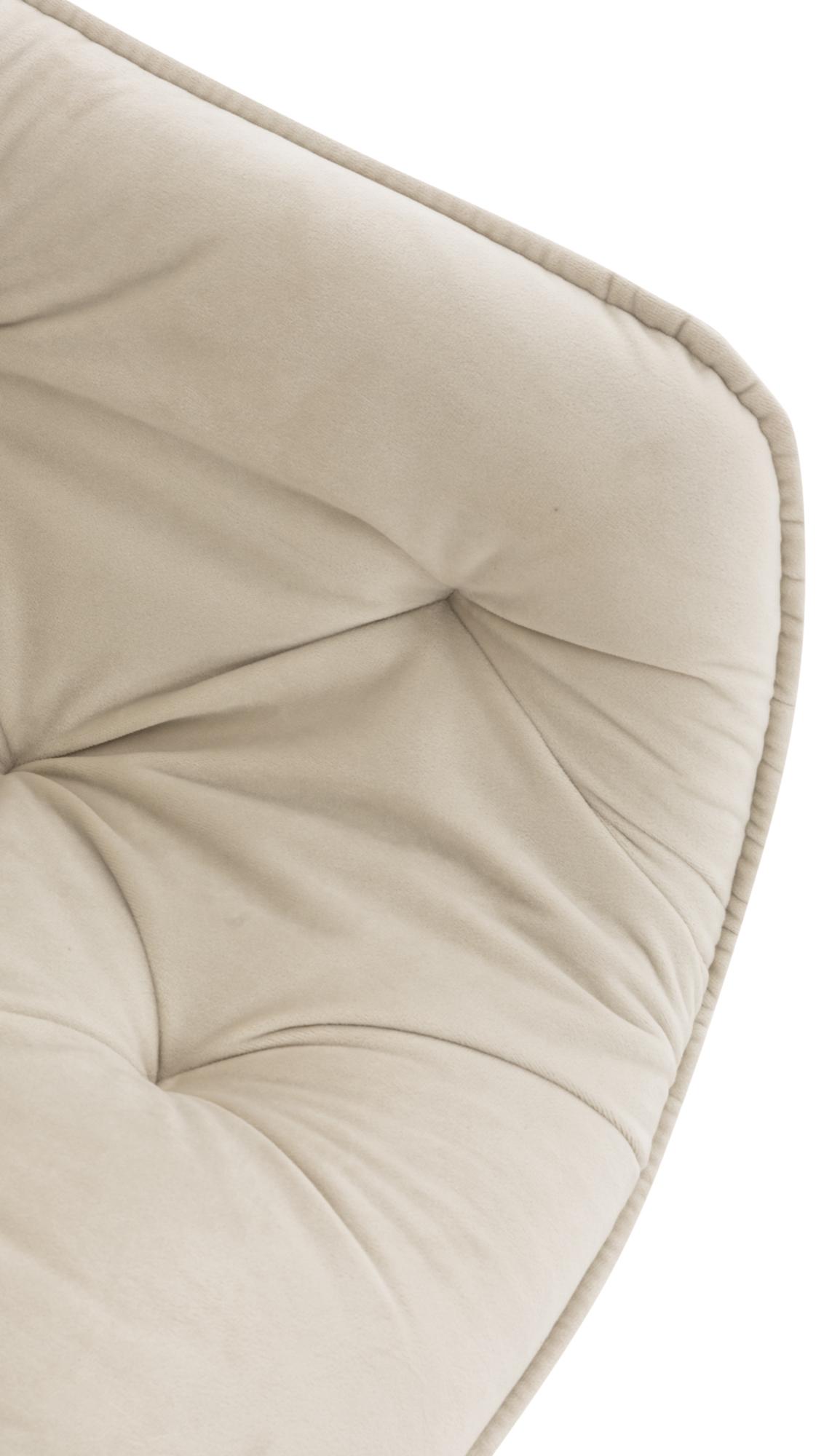 Chaise de salle à manger Tanna en Velours avec Piètement en Métal noir