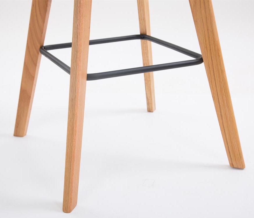 Lot de 2 tabourets de bar Metz avec assise en plastique