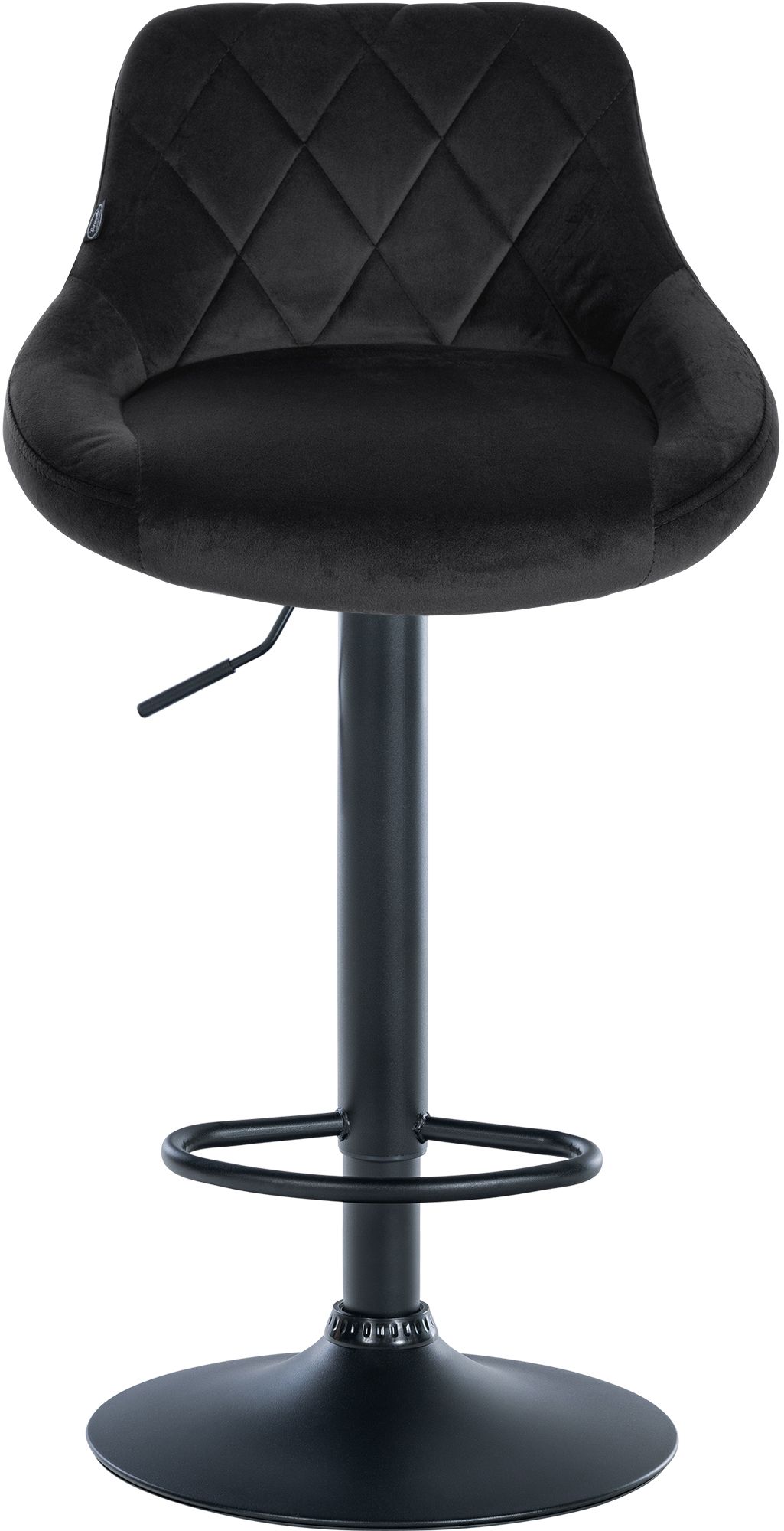 Tabouret de bar Lazio en velours avec pied en métal