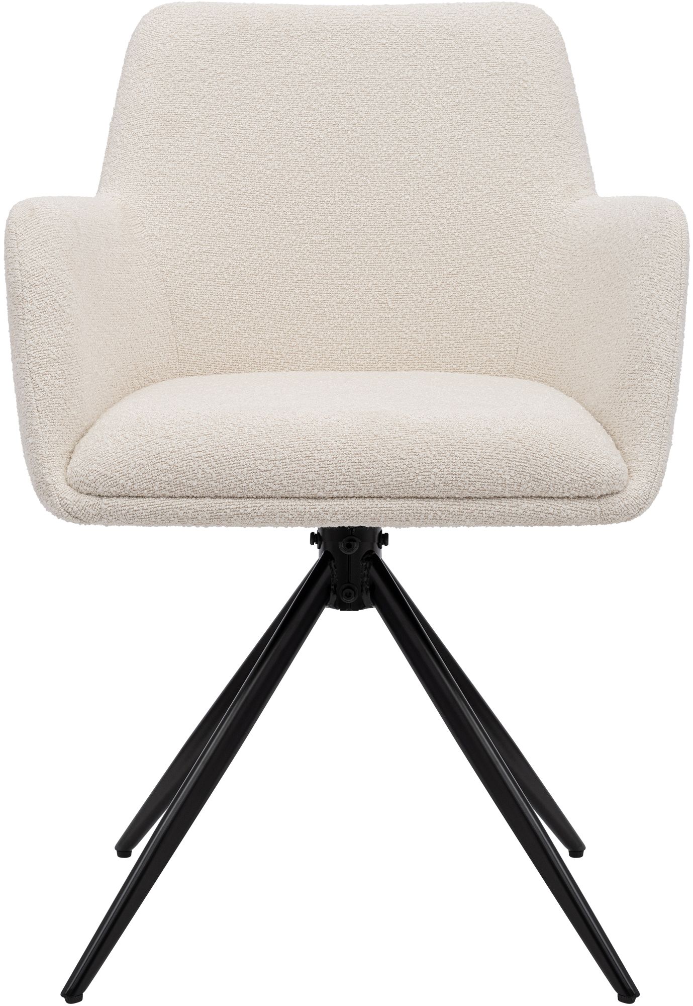 Chaise de salle à manger Olema en tissu bouclette